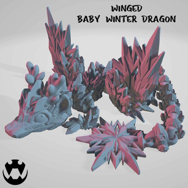Baby Winter Dragon 3d model
