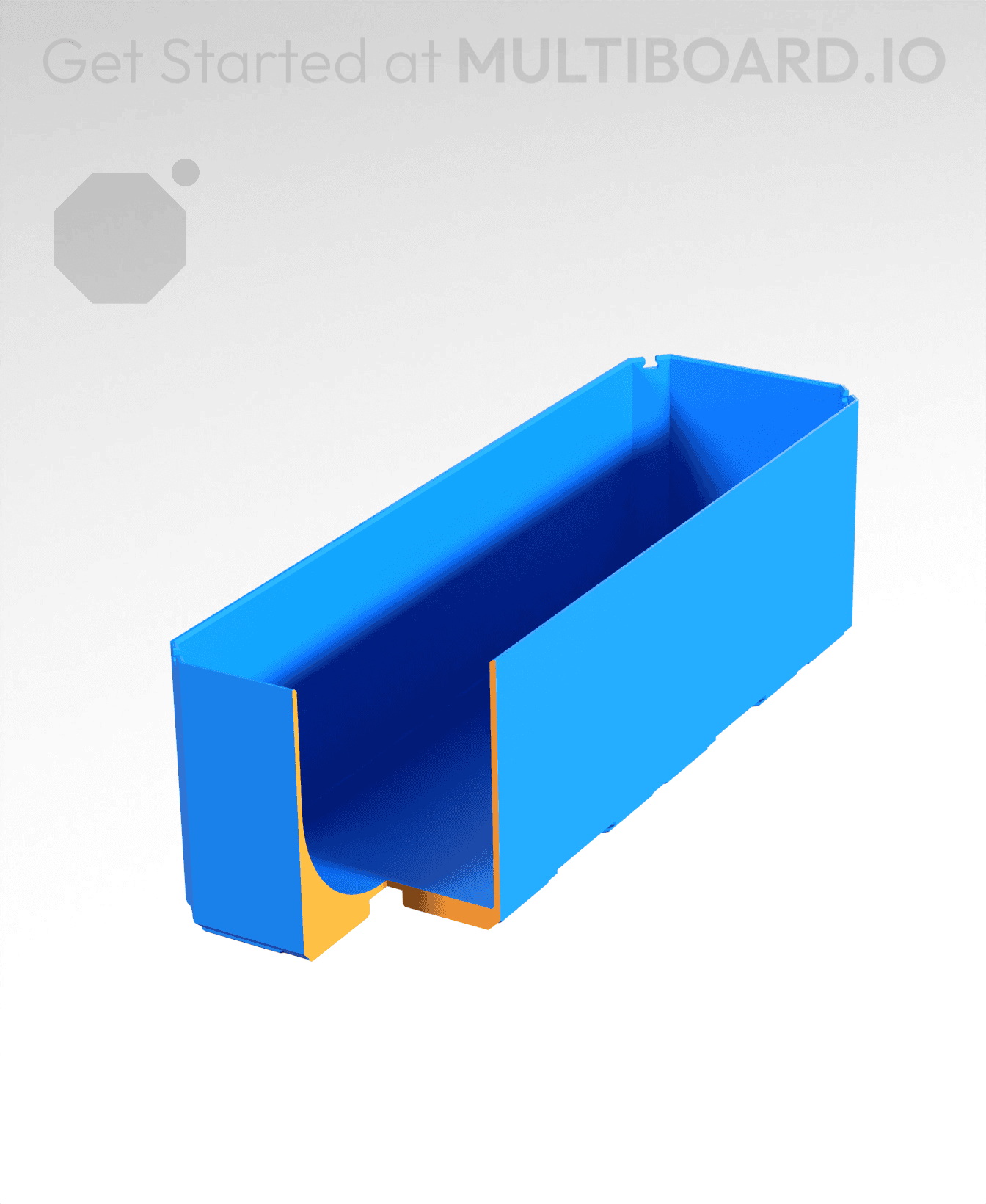 1x3x1 - Curved Bin - Multibin Insert 3d model