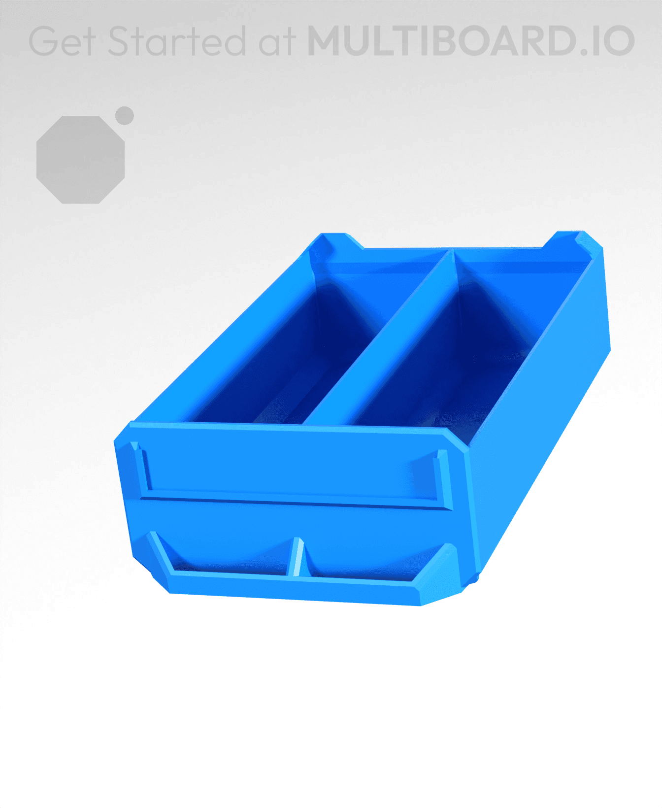 2x1x3-Deep - Linear Divided - Multibin Simple Drawer 3d model