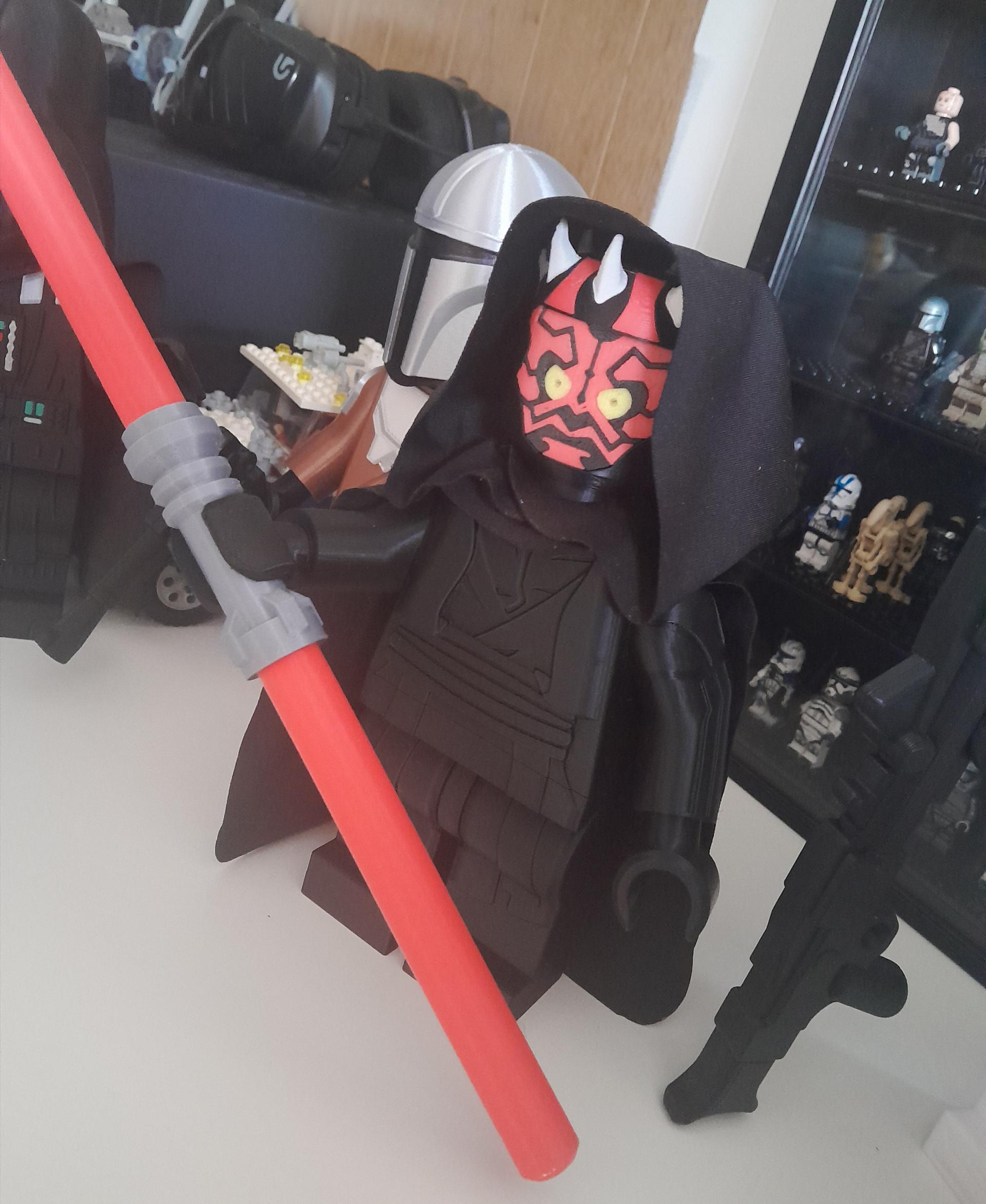 Darth Maul (9 inch brick figure, NO MMU/AMS, NO supports, NO glue) - they're getting more and more :) - 3d model