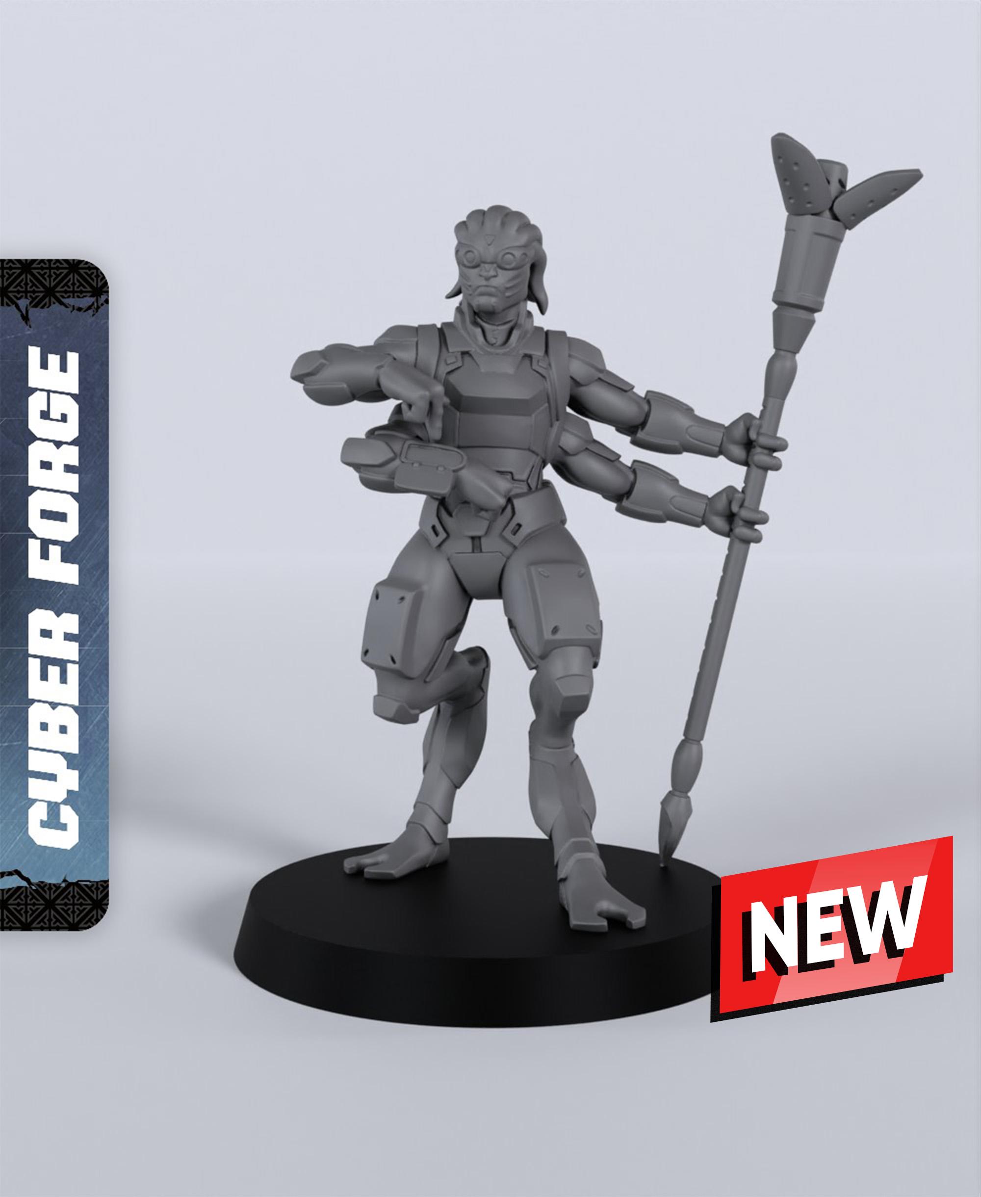 Hamza Wavebender - With Free Cyberpunk Warhammer - 40k Sci-Fi Gift Ideas for RPG and Wargamers 3d model