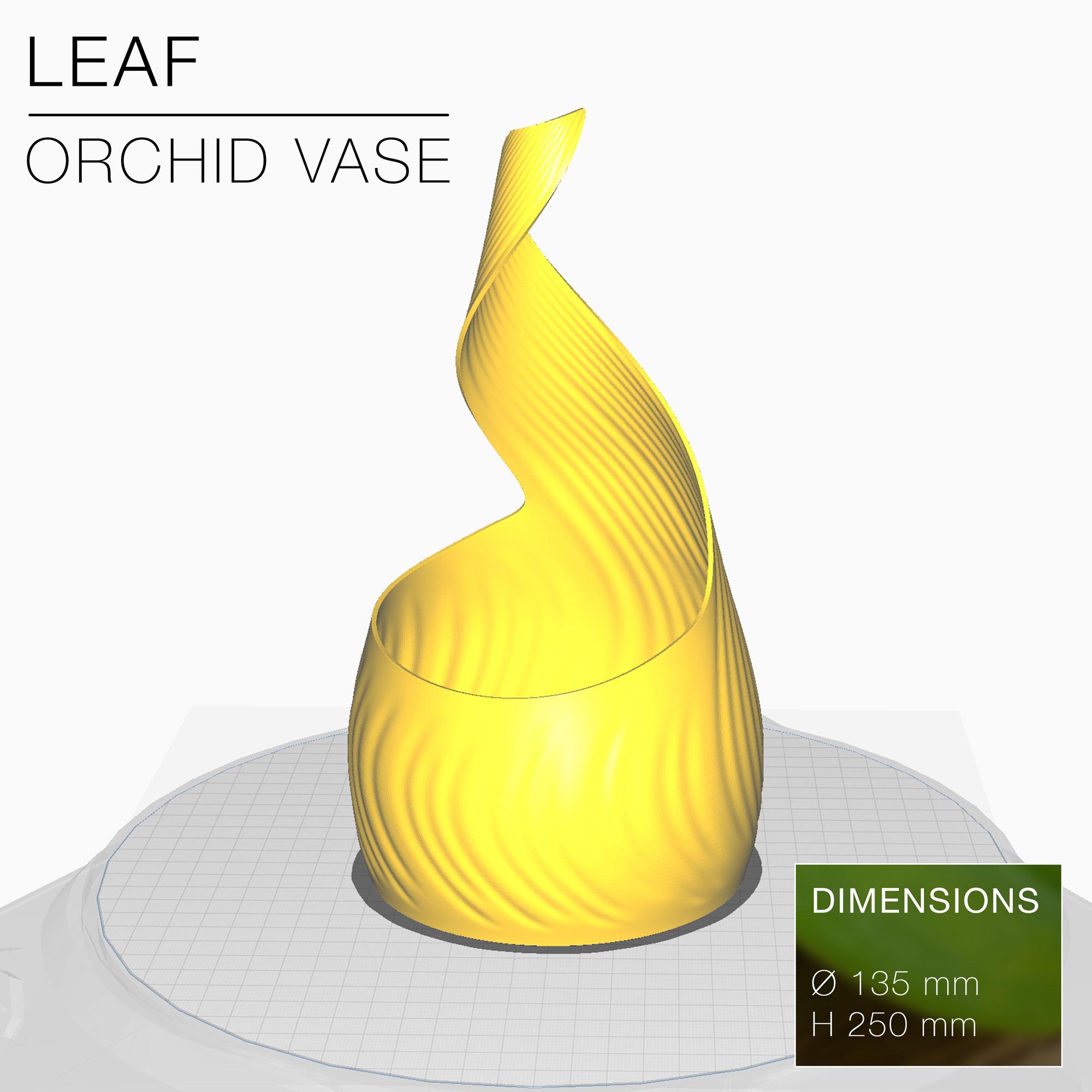 LEAF  |  Orchid Vase Planter 3d model