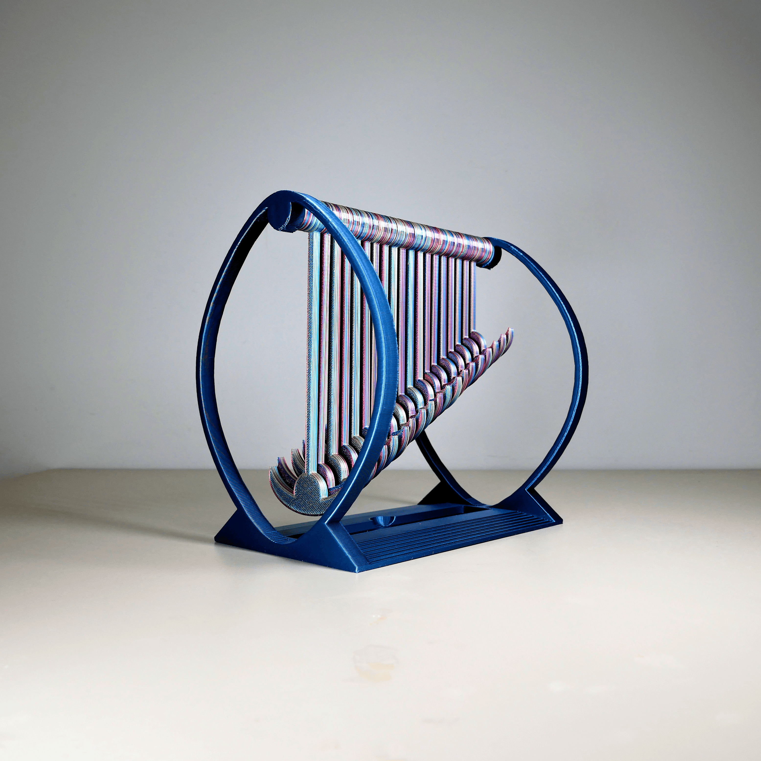 Pendulum Wave Toy with 3 pendula sets 3d model