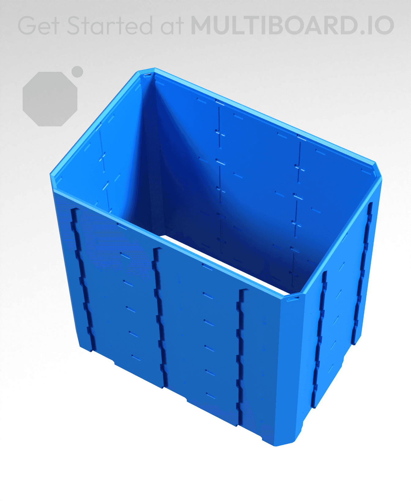 3x2x3 - Topped Multipoint Rail - Pop-In Bin Extension 3d model