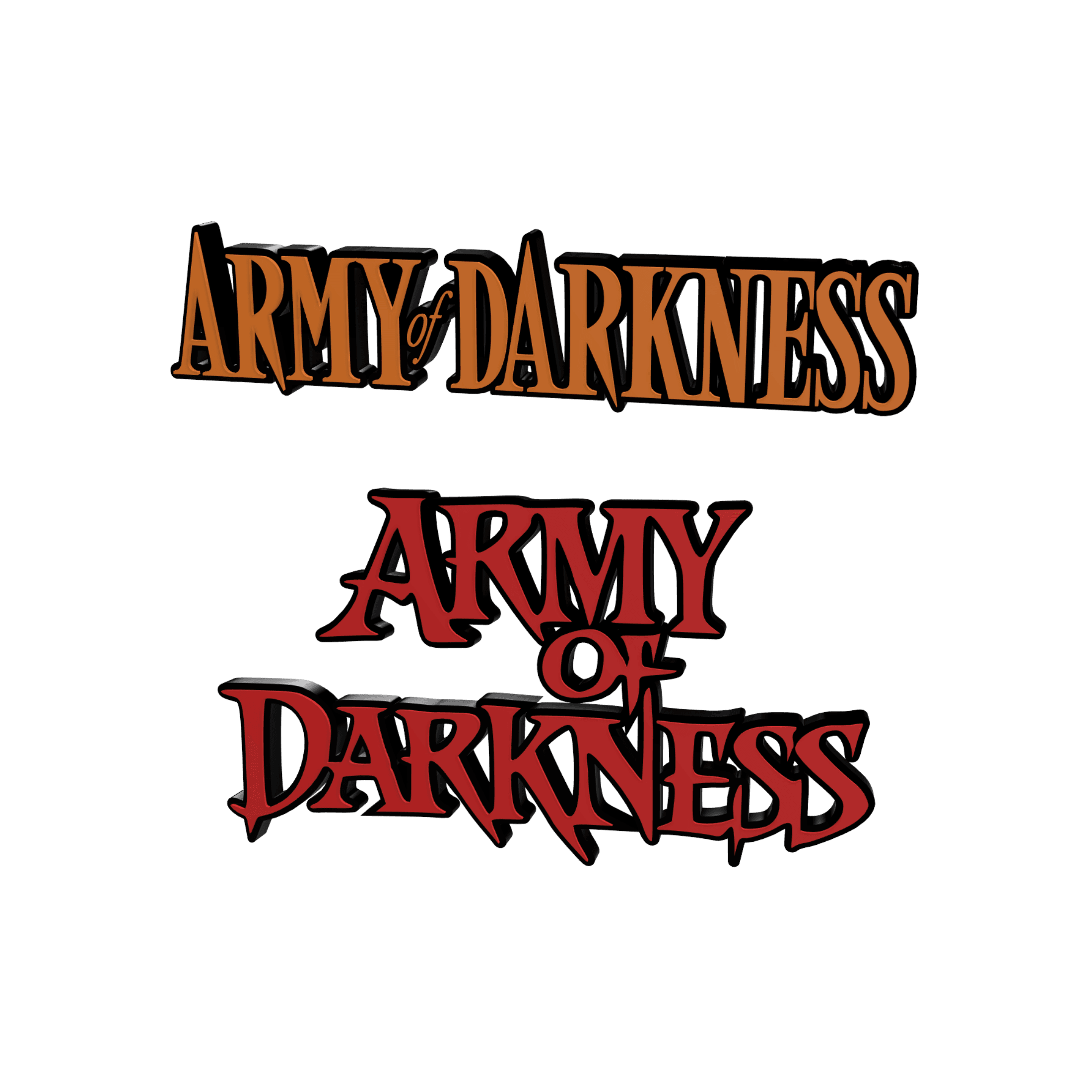 3D MULTICOLOR LOGO/SIGN - Army of Darkness (Two Variations) 3d model