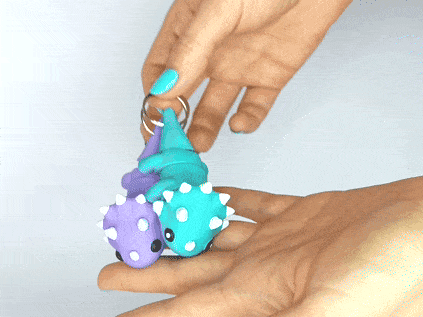 Cute Flexi Pets Triceratops (Keychain & Magnet) 3d model