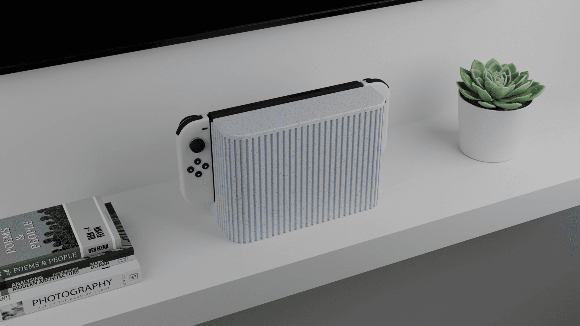 Modern OLED Nintendo Switch Dock (Organizer) - Full Panels 3d model