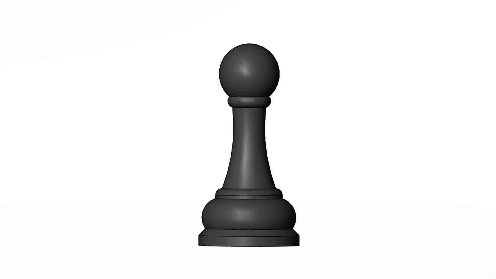 Peça de xadrez, Pião 3d model