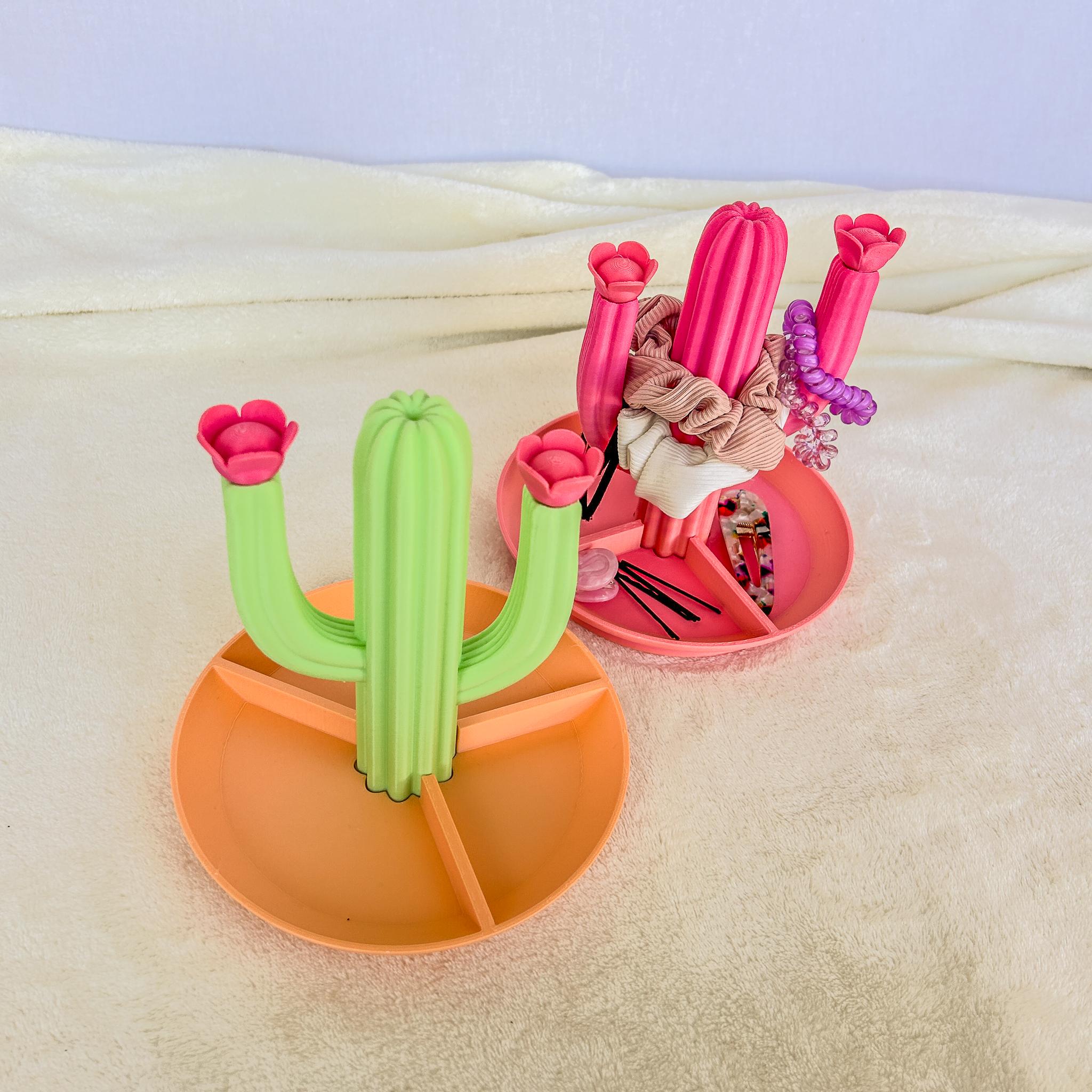 Cactus Magnetic Organizer - For Hair Accessories and Crafts 3d model