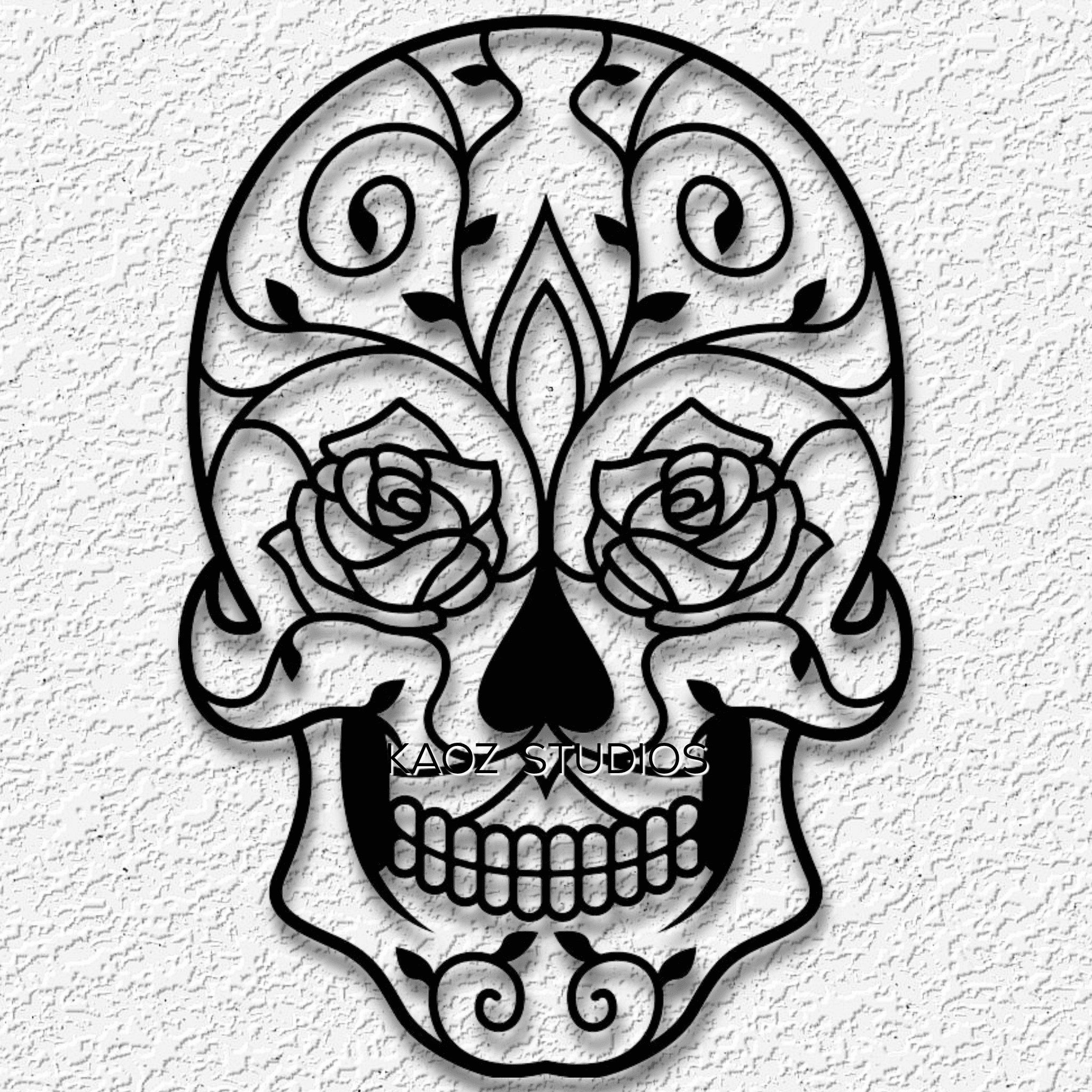 mandala skull wall art day of the dead decor halloween sugar skull 3d model