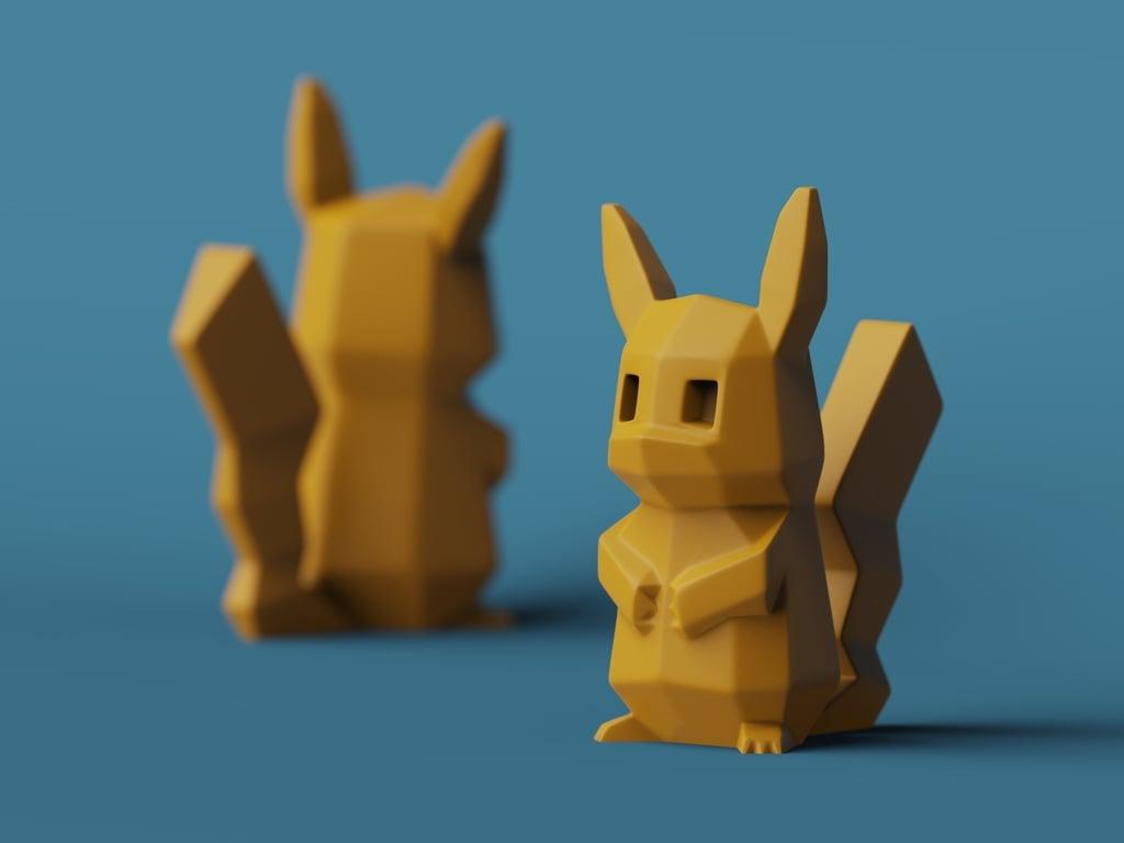 Low-Poly Pikachu - Remastered 3d model