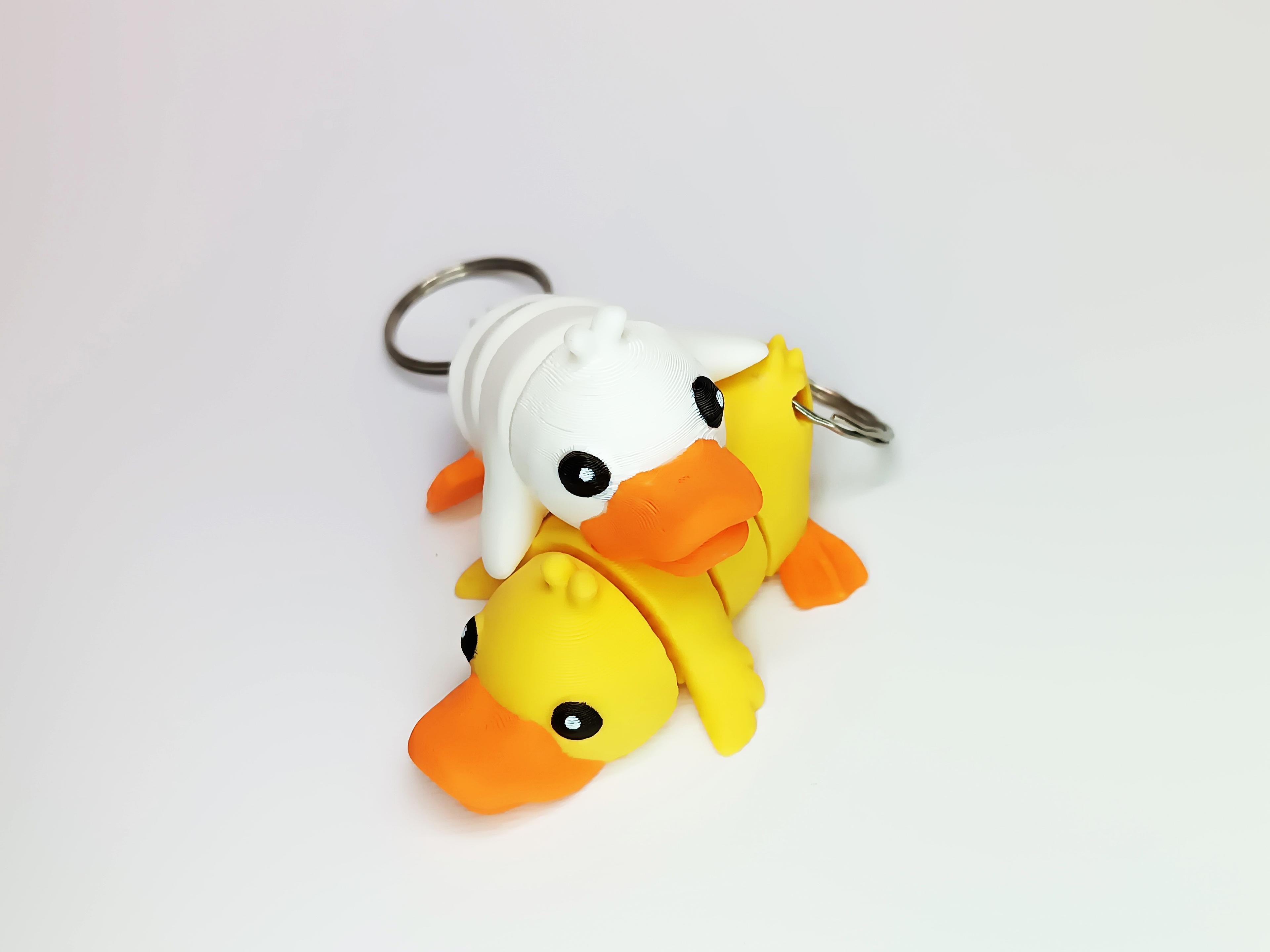 Cute Flexi Pets Duck (Keychain & Magnet) 3d model