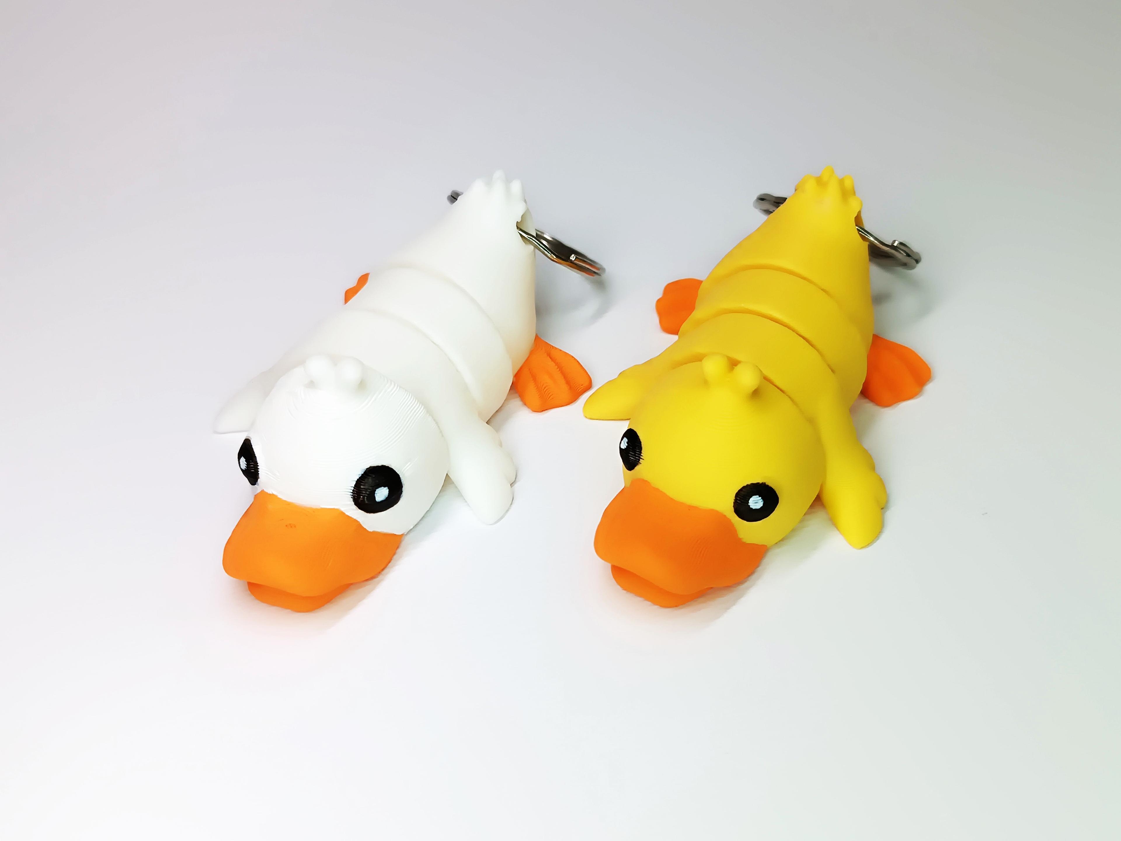 Cute Flexi Pets Duck (Keychain & Magnet) 3d model