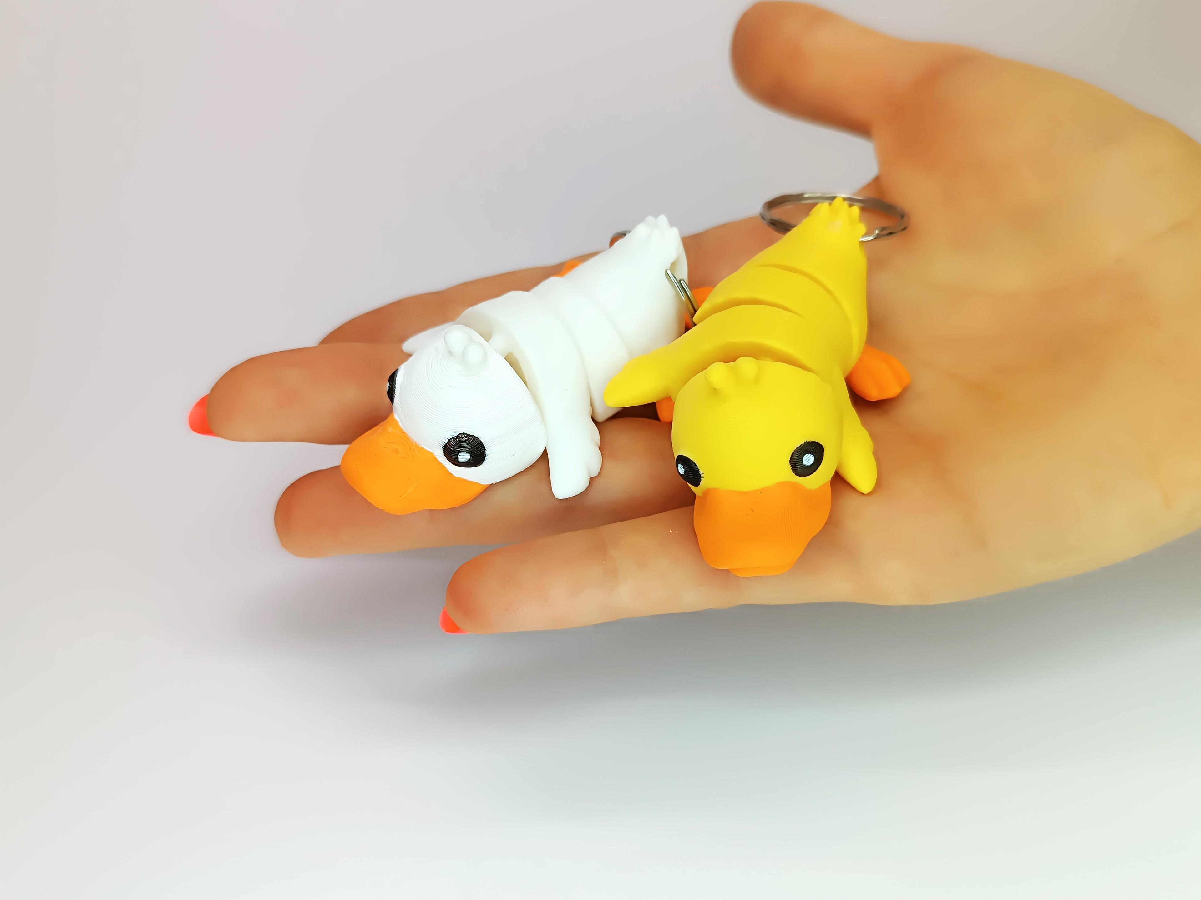 Cute Flexi Pets Duck (Keychain & Magnet) 3d model