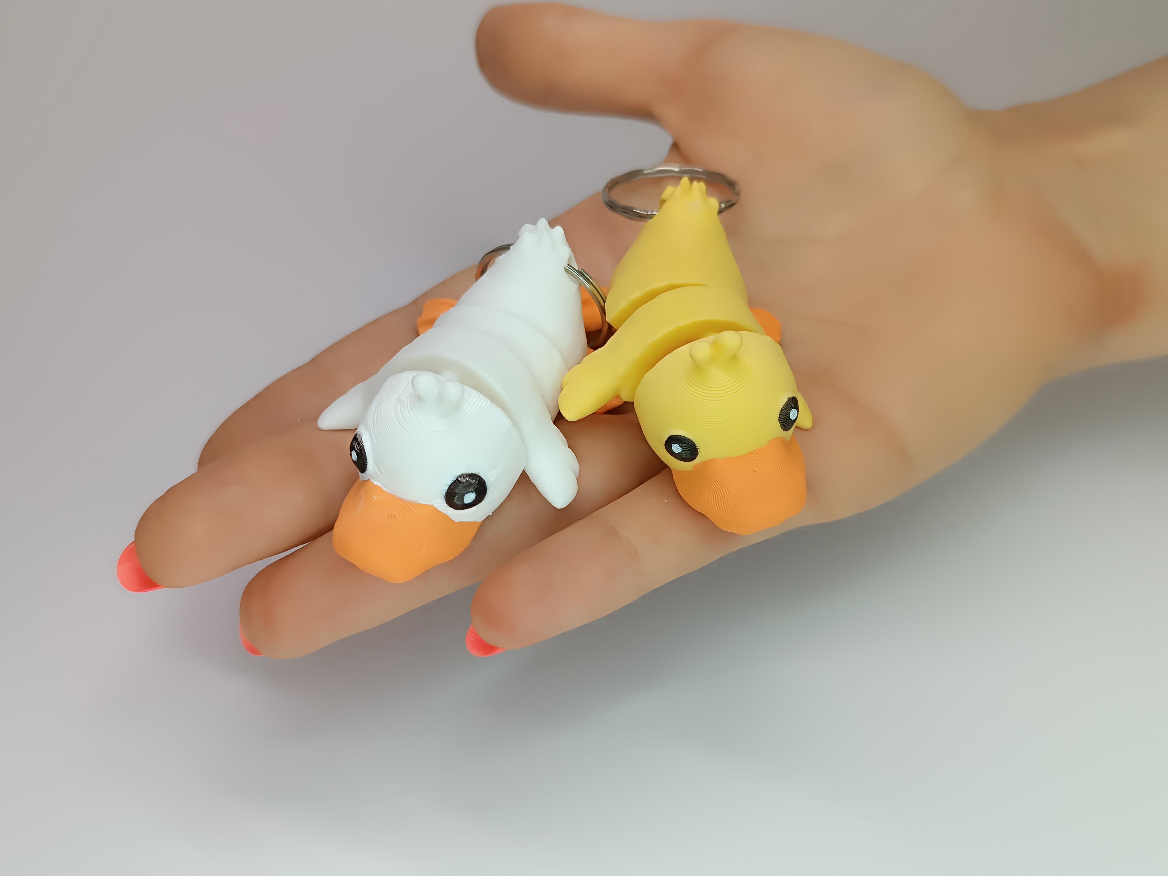 Cute Flexi Pets Duck (Keychain & Magnet) 3d model