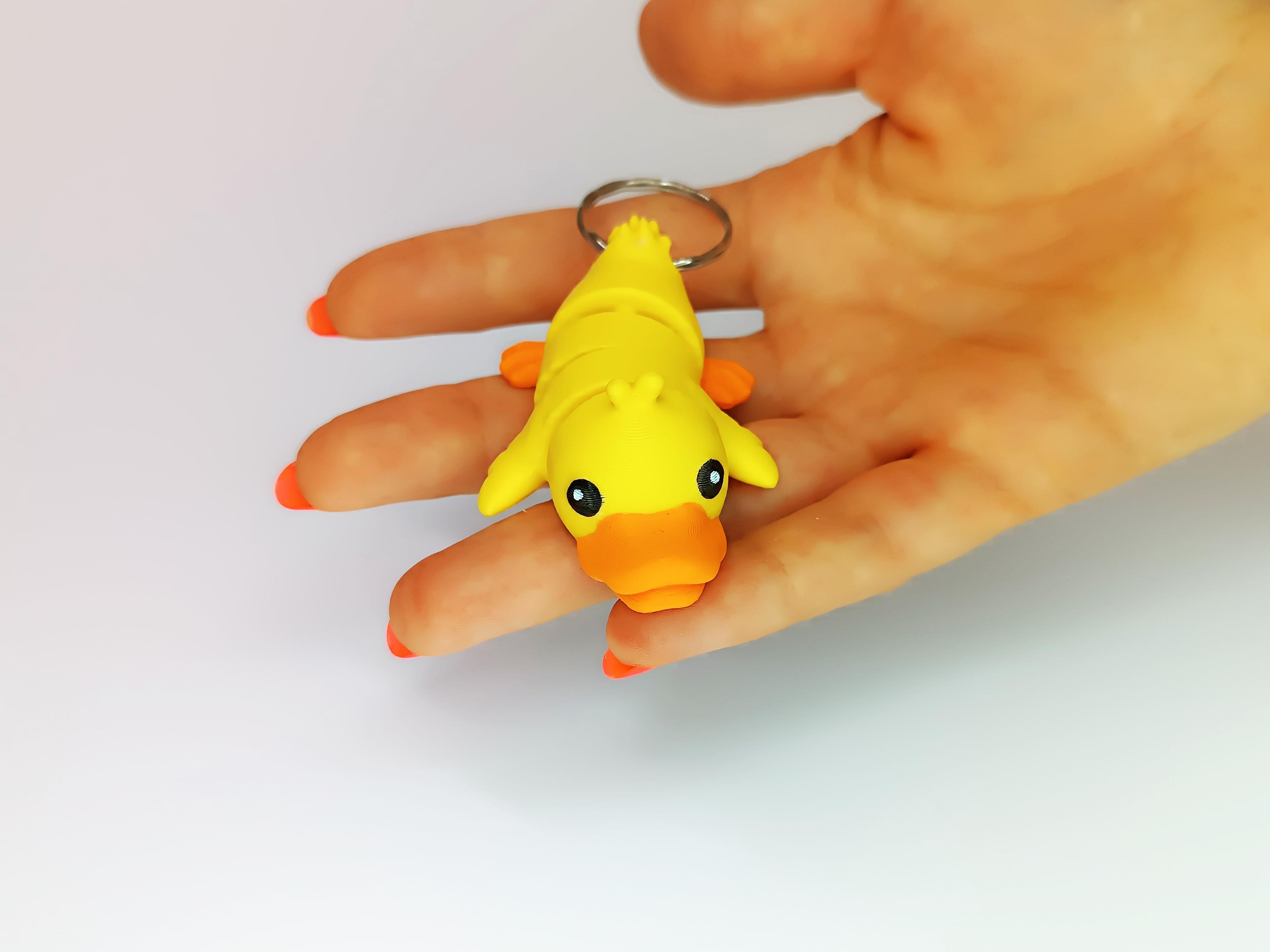 Cute Flexi Pets Duck (Keychain & Magnet) 3d model