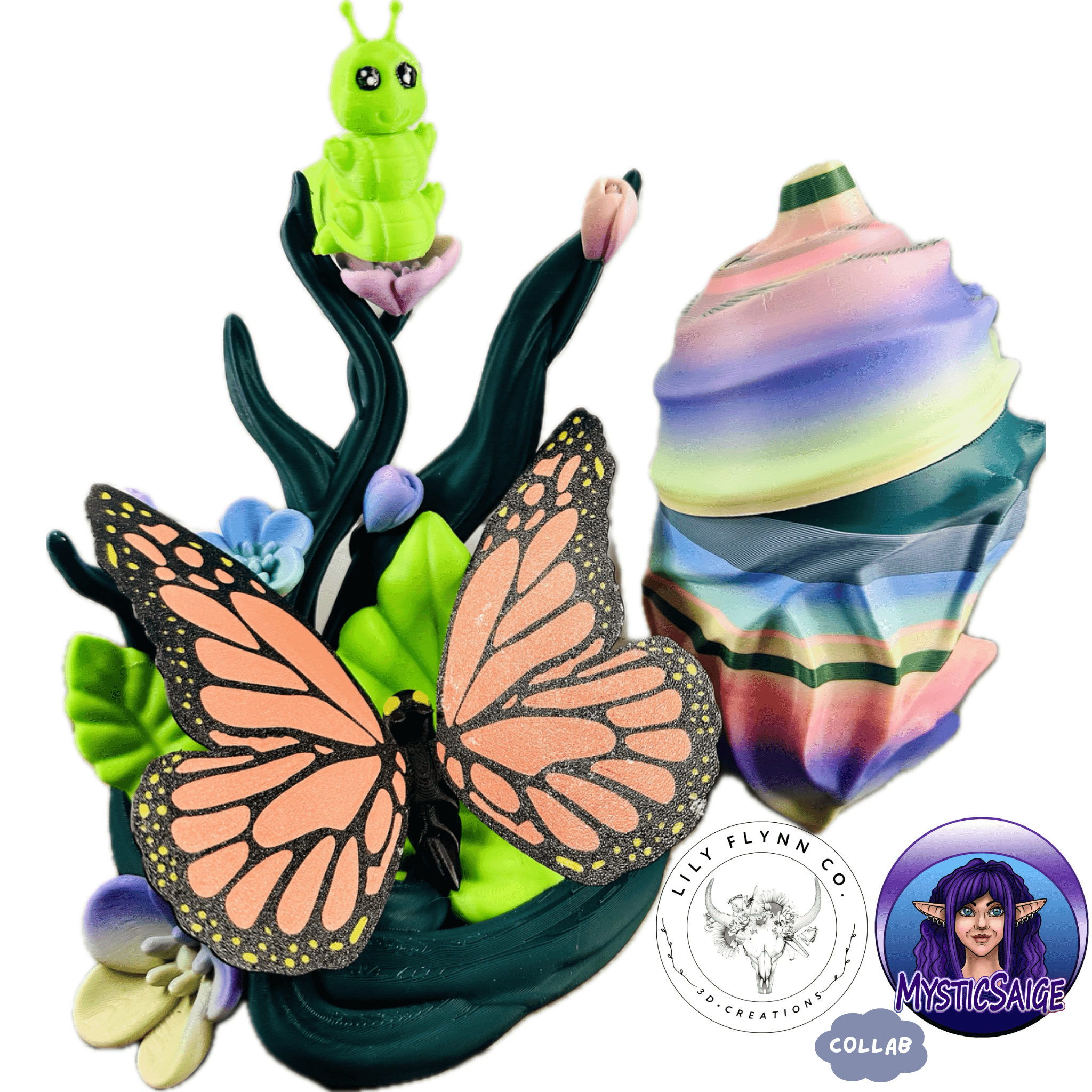 Butterfly Lifecycle Collaboration - with Mystic Saige 3d model