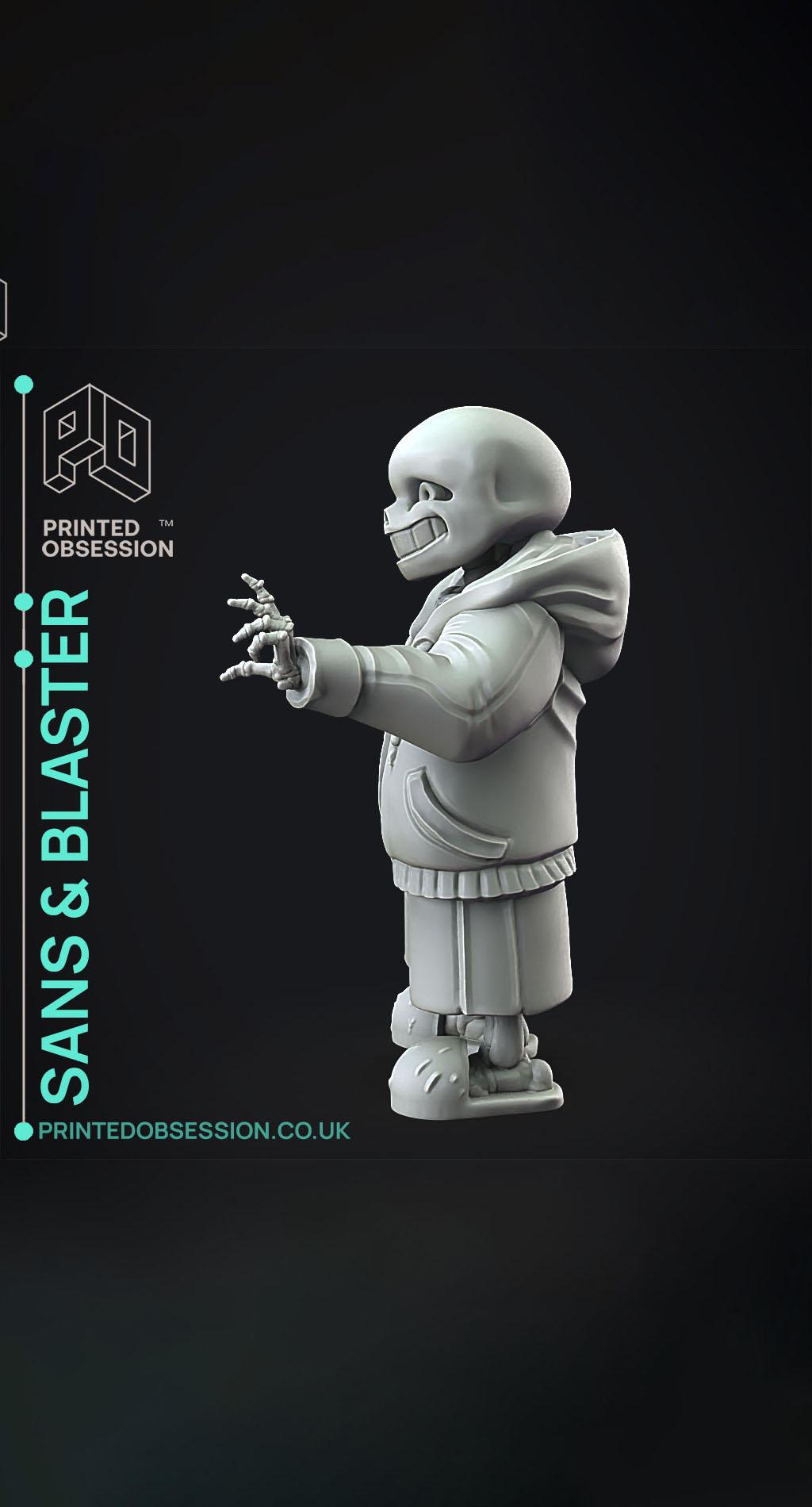 Sans & Gaster Blaster - Undertale - Fan Art 3d model