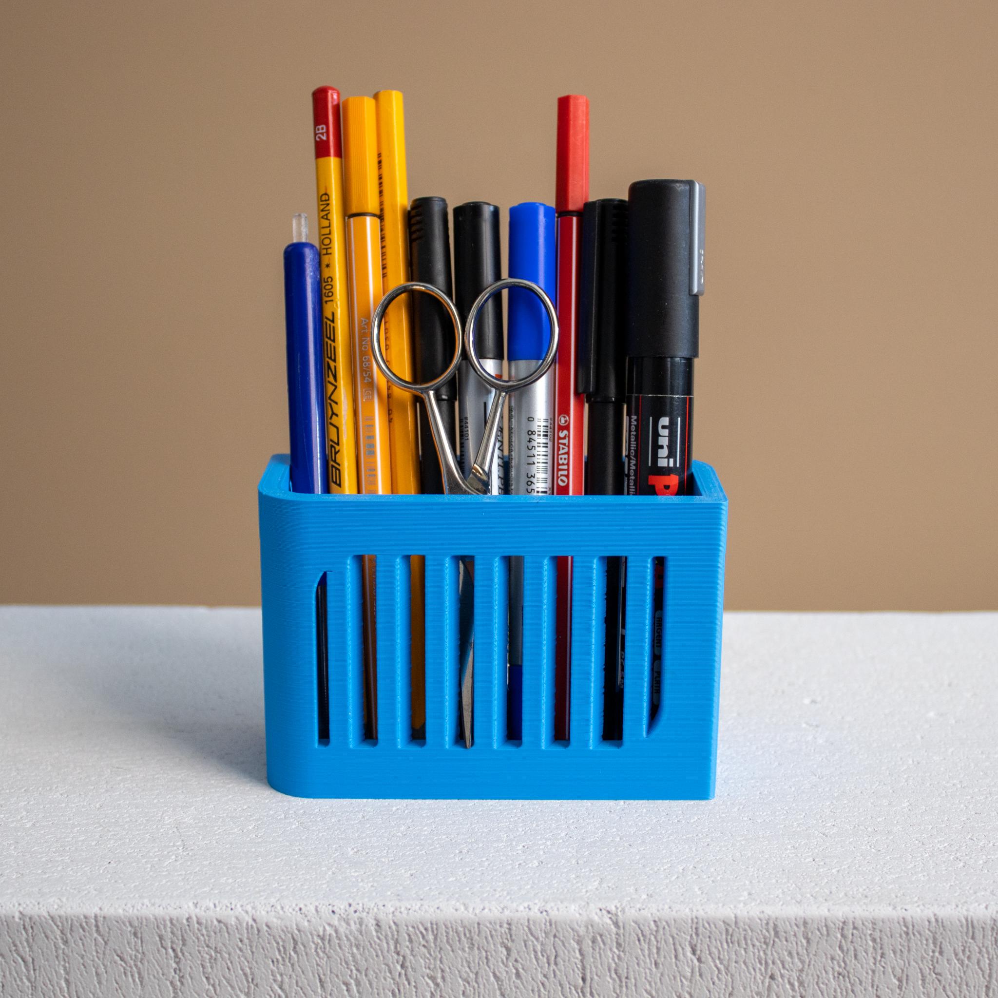 Assymetric Pencil Organizer, Modern Desk Decor - 3D model by ...
