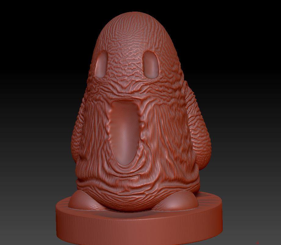 Sad Ghost Crying W Arms Base Wrinkles.stl 3d model