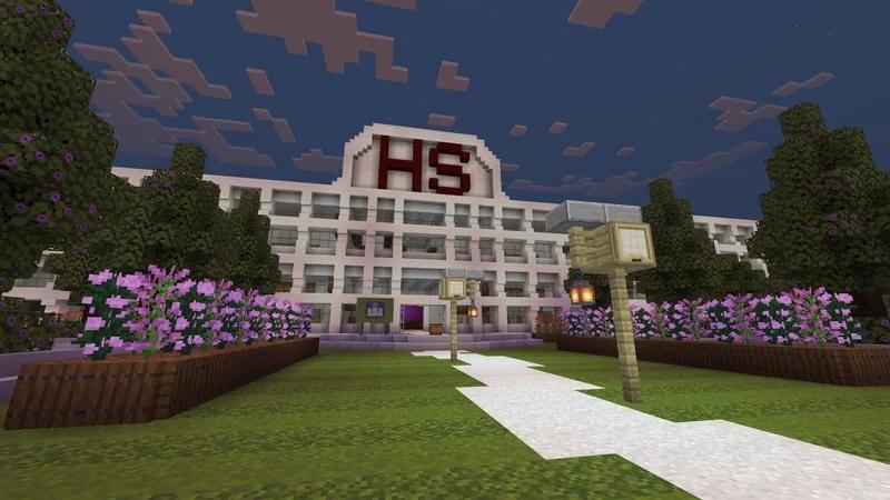 Minecraft High School 3d model