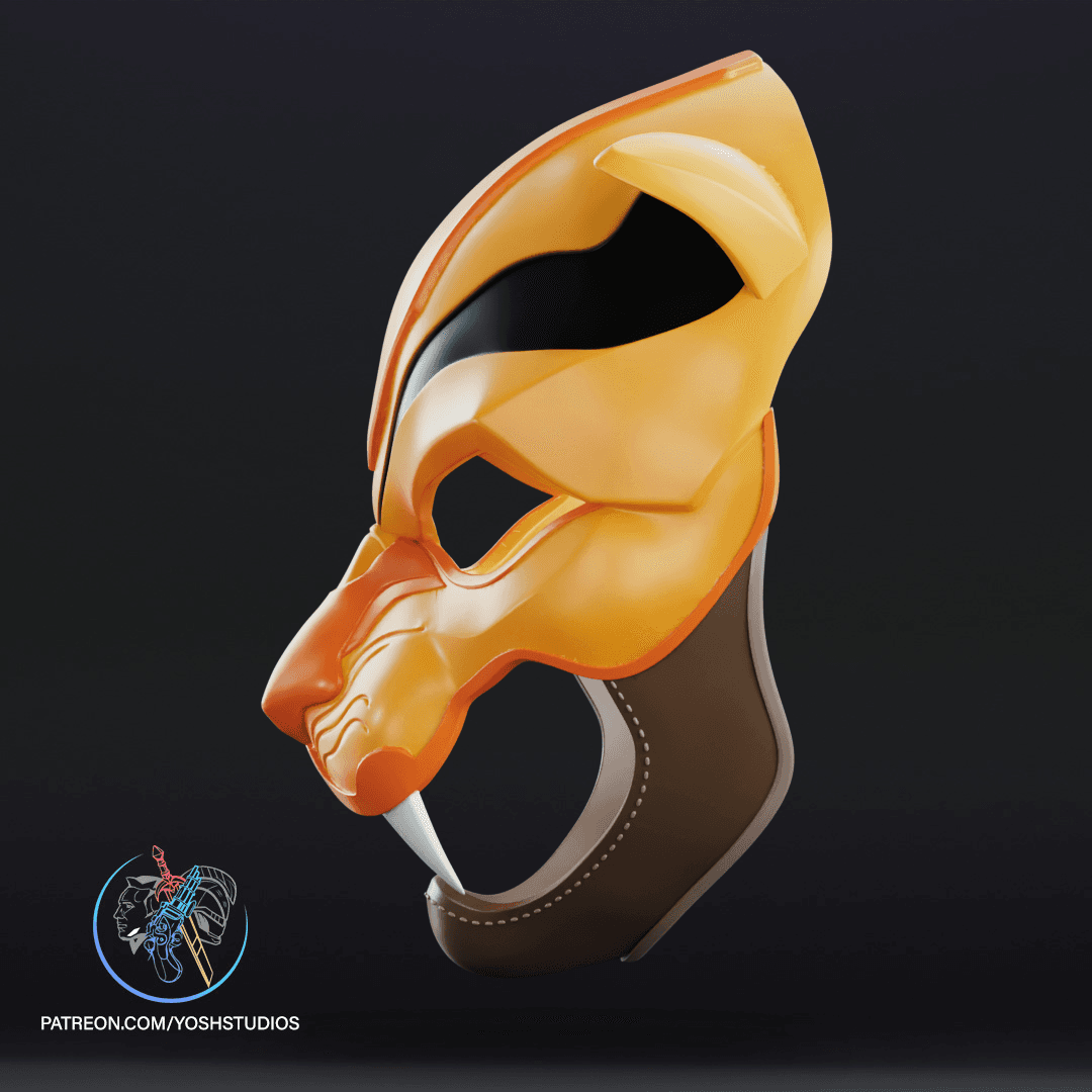 Sengoku Yellow Ranger Mask 3D Printer File STL 3d model