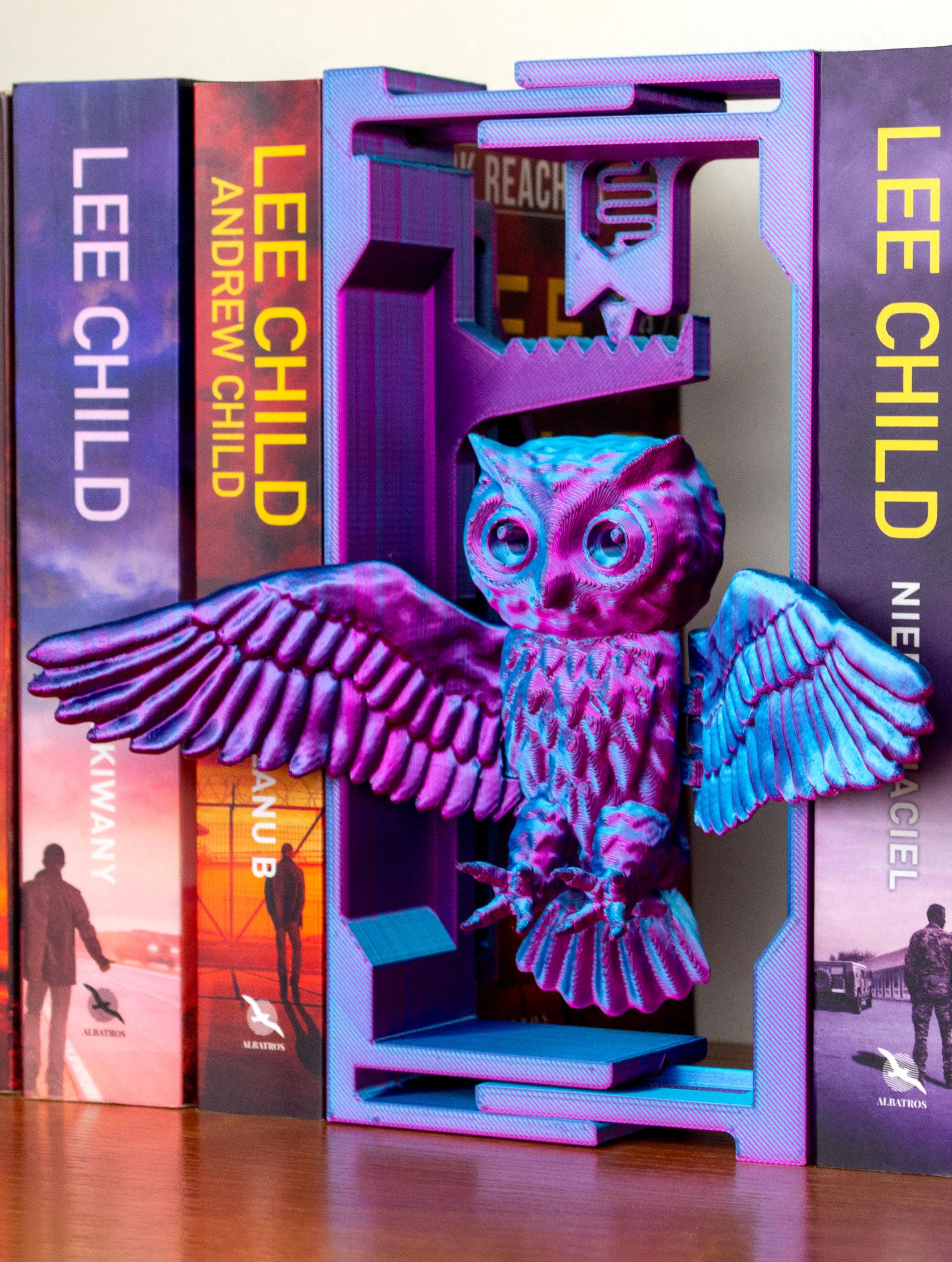 Flying Owl: Adjustable Book Nook 3d model