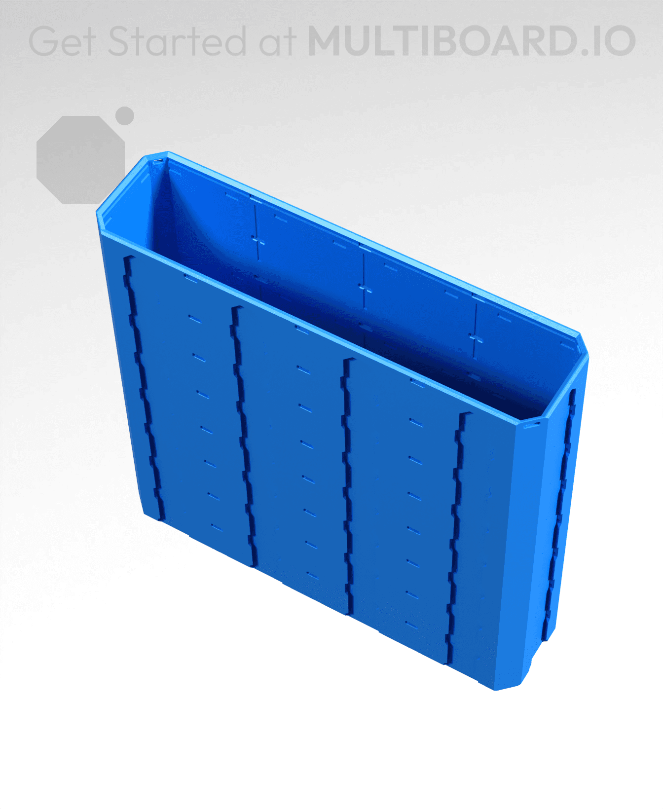 4x1x4 - Topped Multipoint Rail - Standard Click-In Multibin Shell Extension 3d model