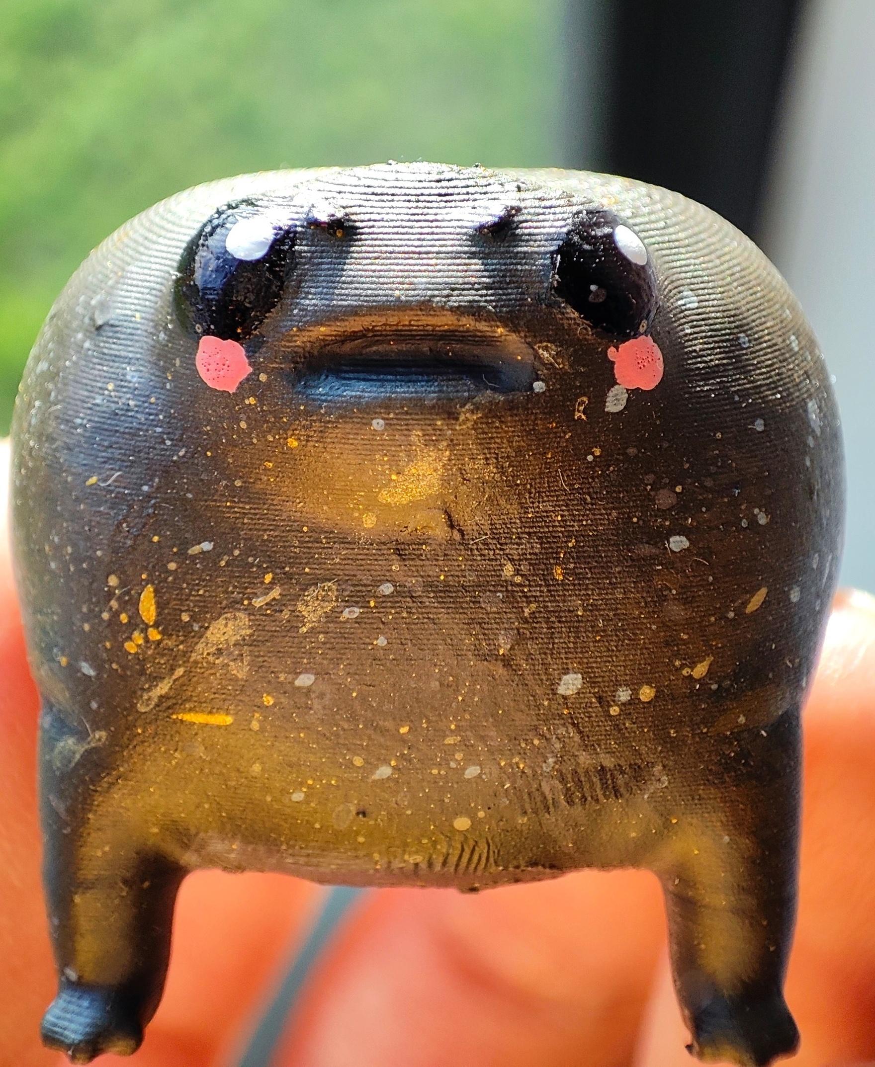 Cute Chonky Frog - Black Rain Frog - Grumpy Frog - Desert Rain Frog 3d model