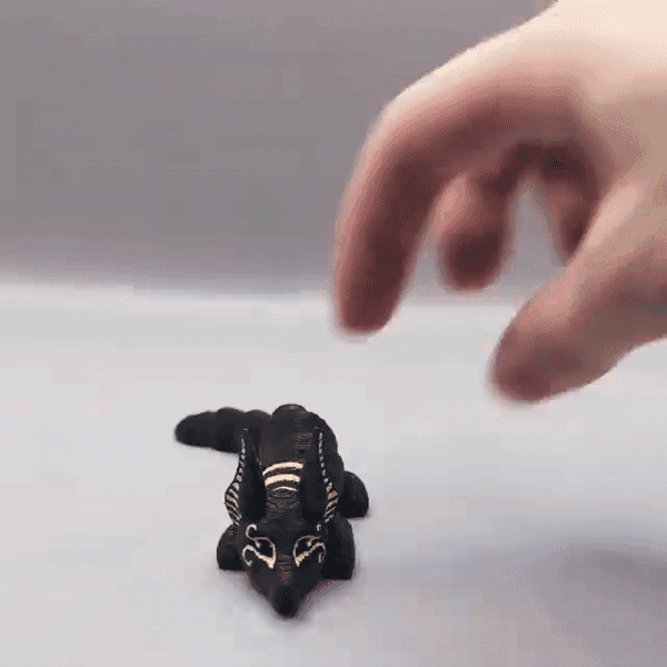 Baby Flexi Anubis Jackal Keychain 3d model