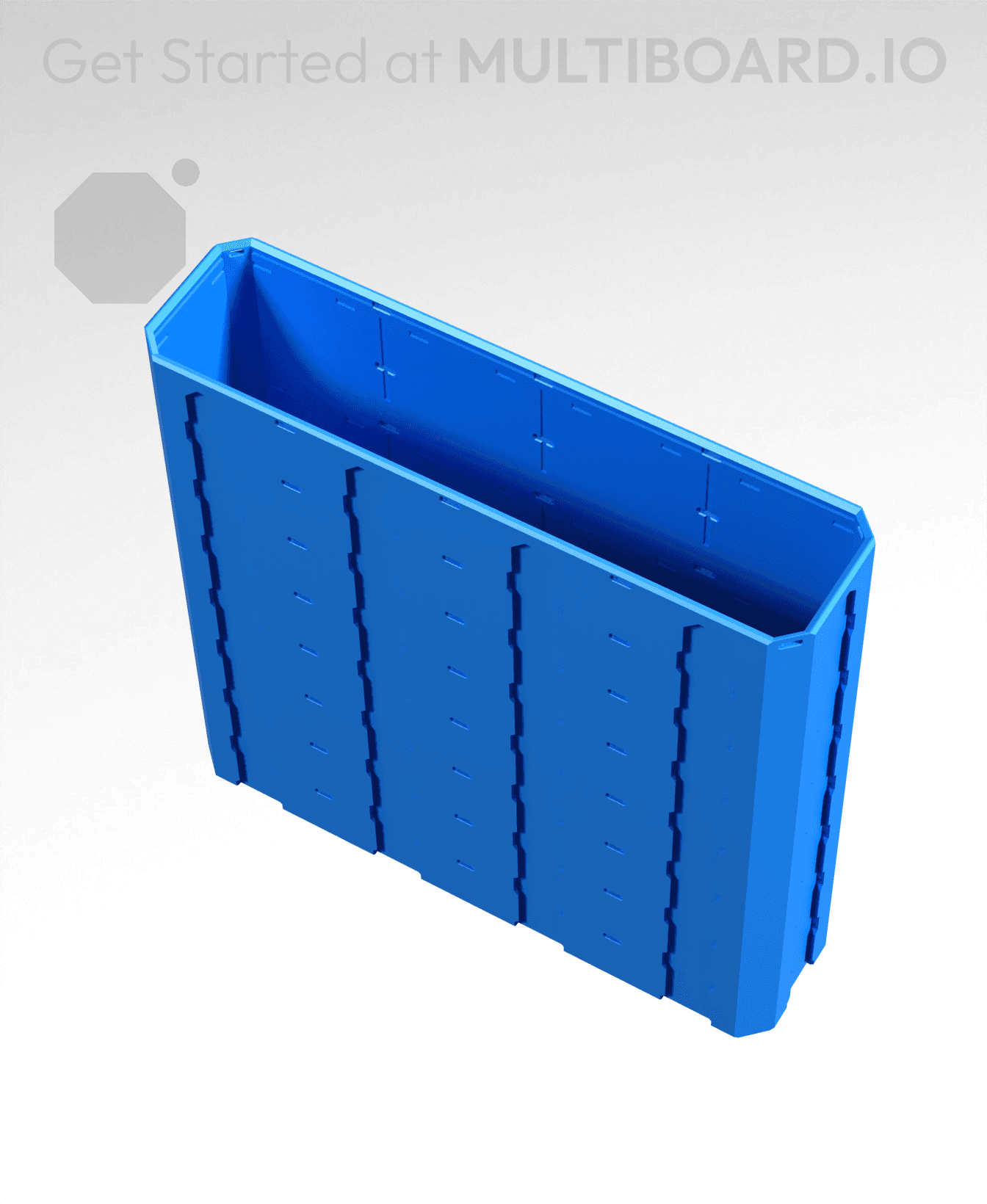 4x1x4 - Topped Multipoint Rail - Pop-In Bin Extension 3d model