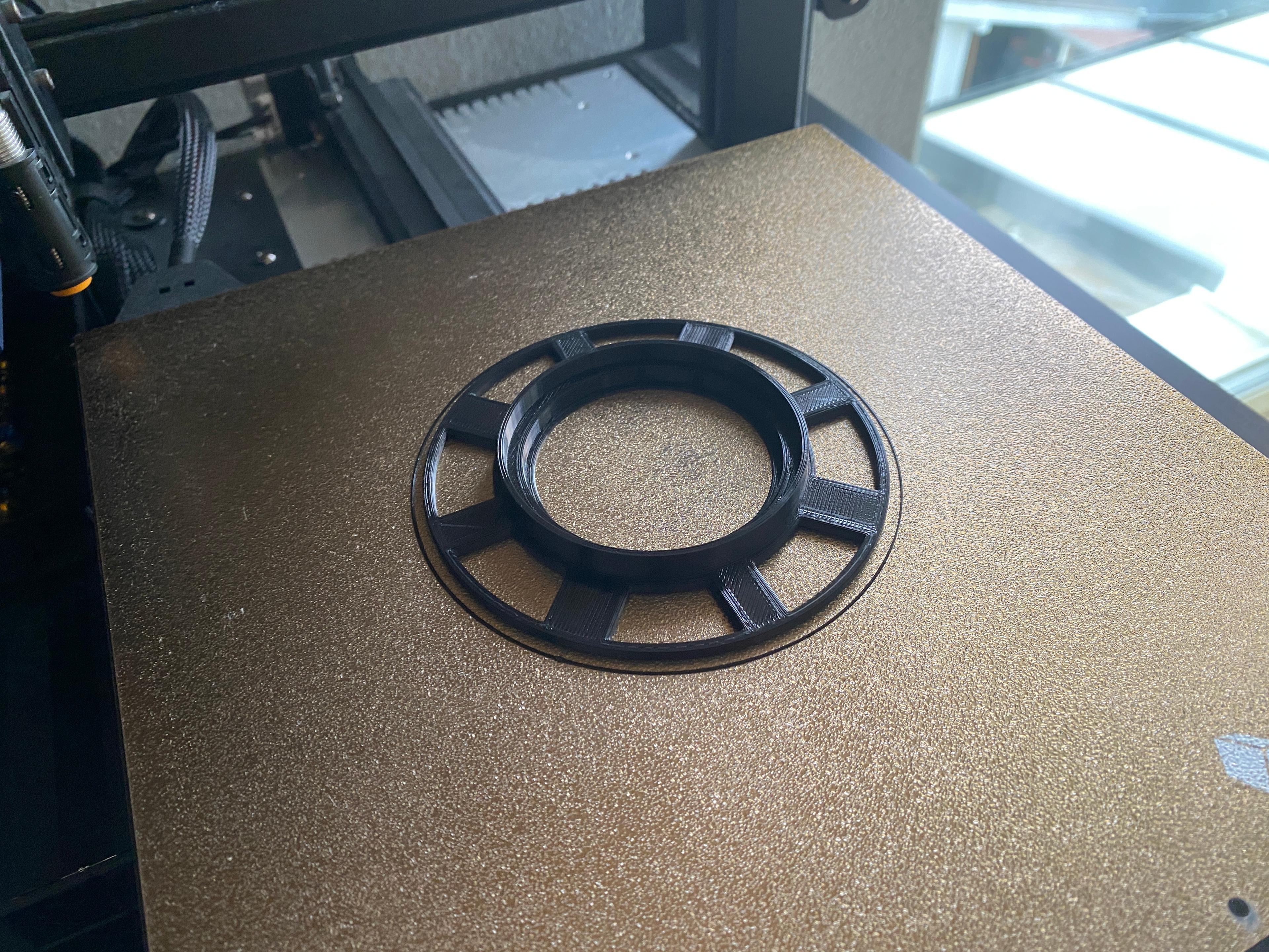 Miniature actual filament spool for leftover material 3d model