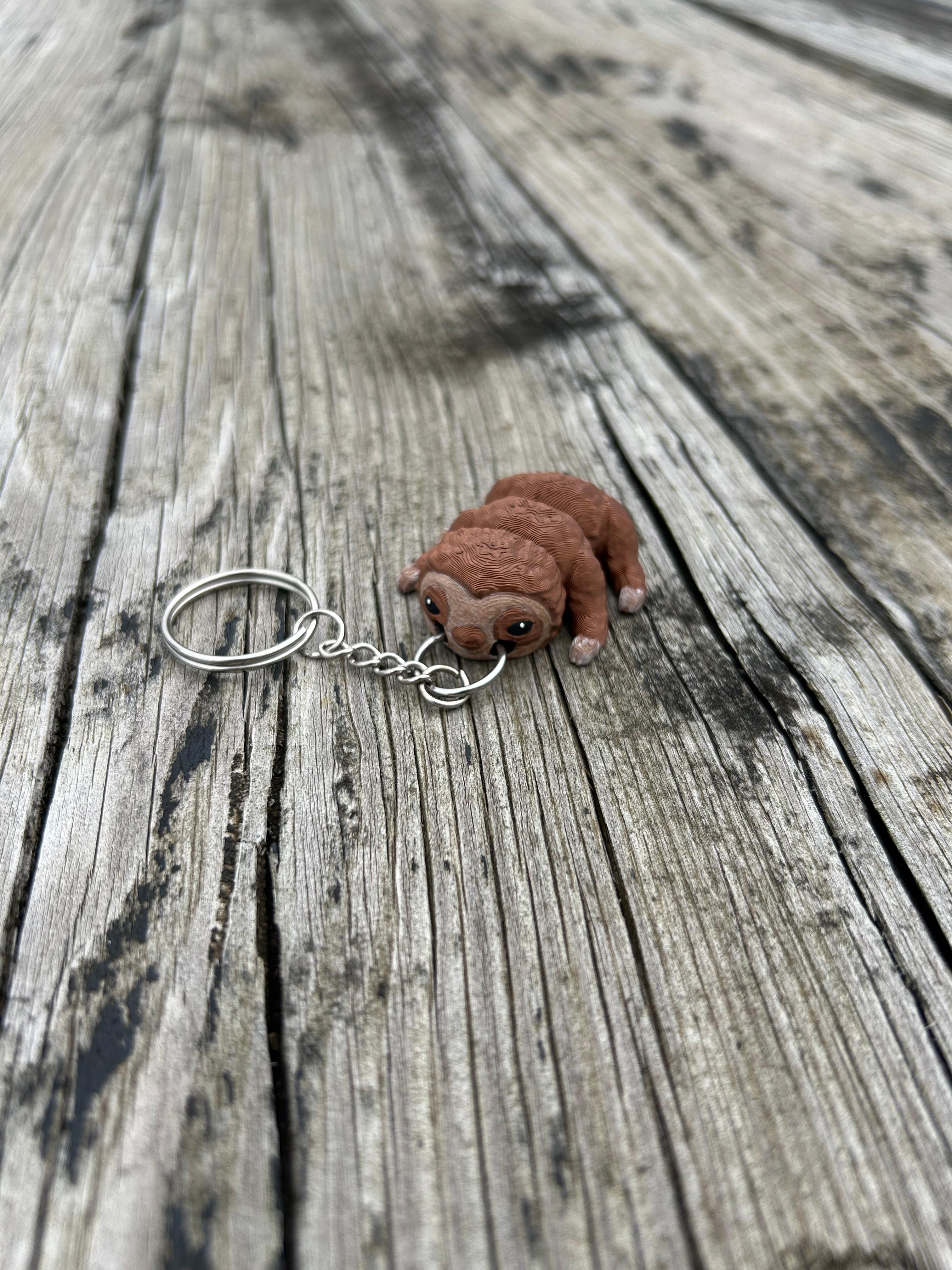 Baby Sloth Keychain with solid legs 3d model