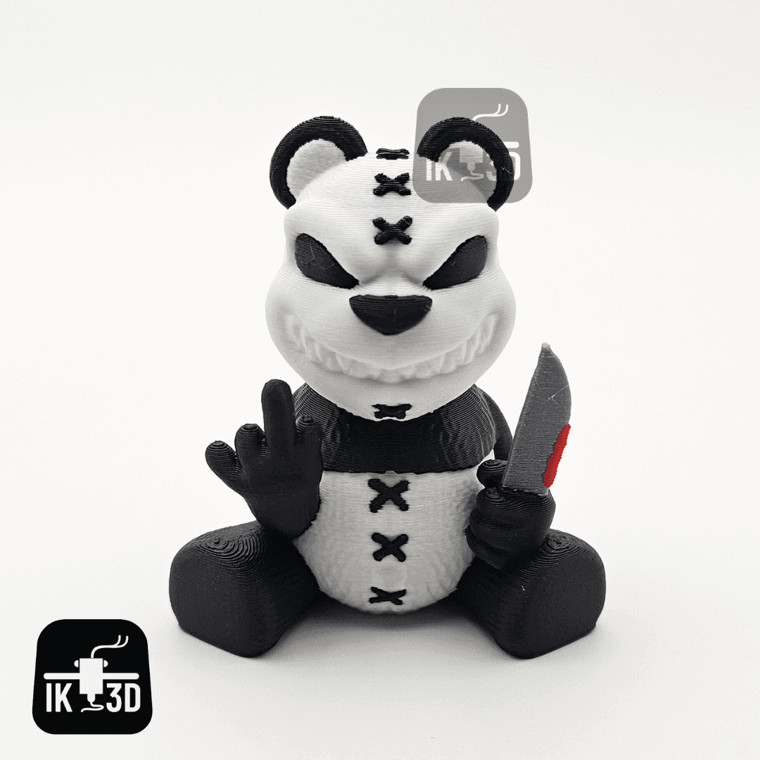 Naughty Panda Flipping the Bird / 3MF Included / No Supports 3d model