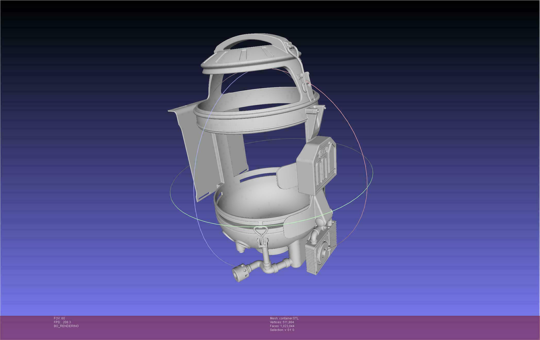 The Mandalorian Frog Lady Backpack Canister Frame 3d model