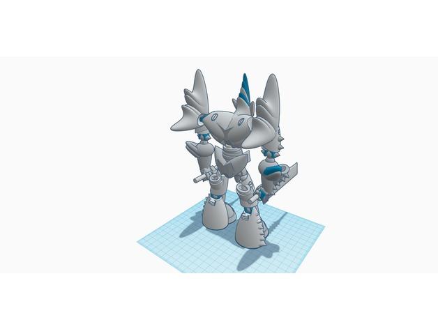 smooth blade robot. 3d model