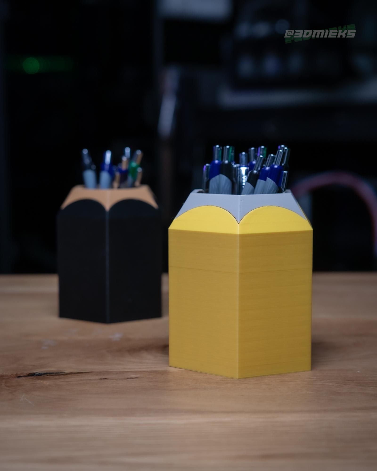 Pencil Stationary Holder - Multi-Part & Multi-Color Versions 3d model