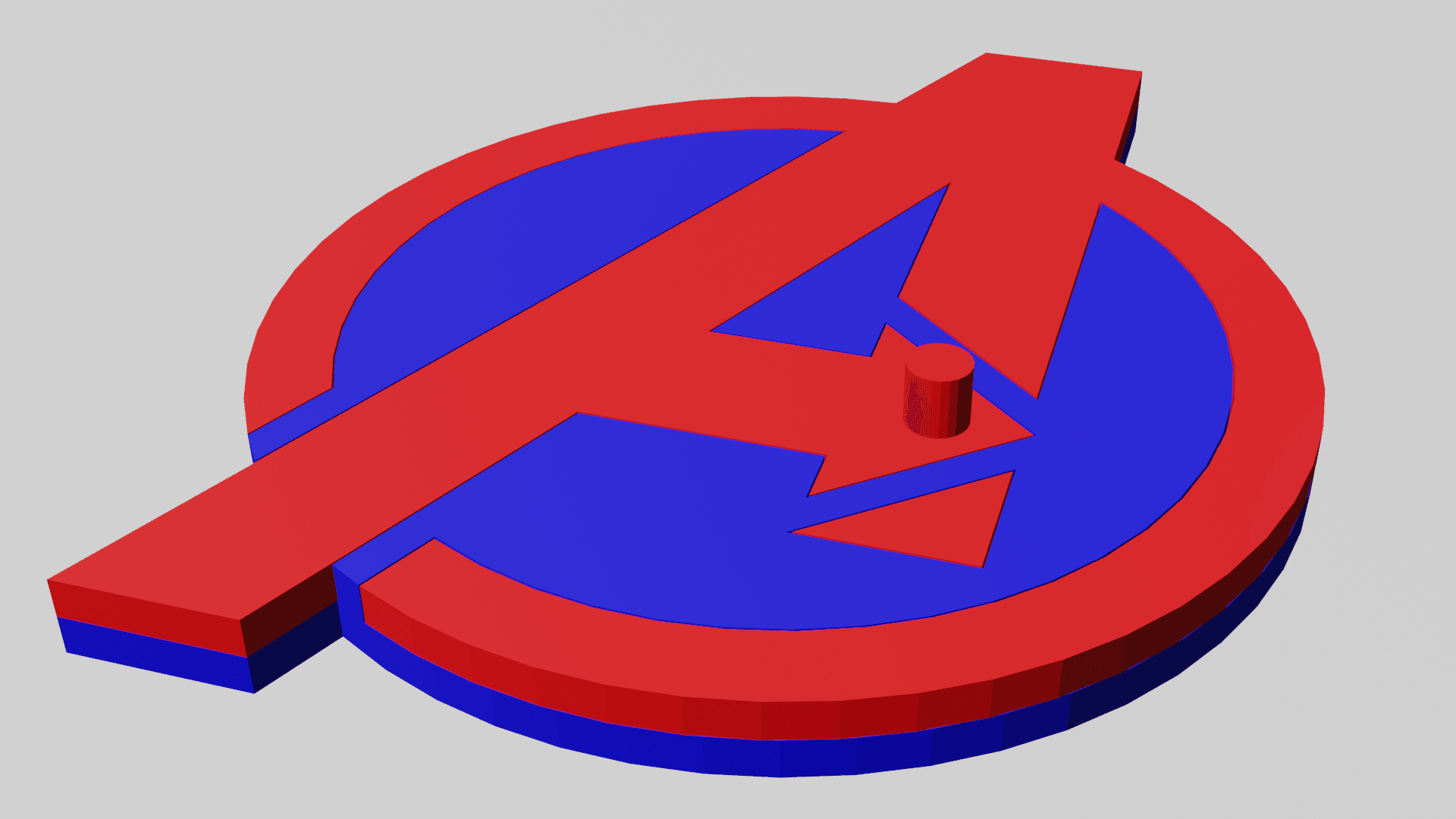 Avengers Logo Funko Pop Stand 3d model