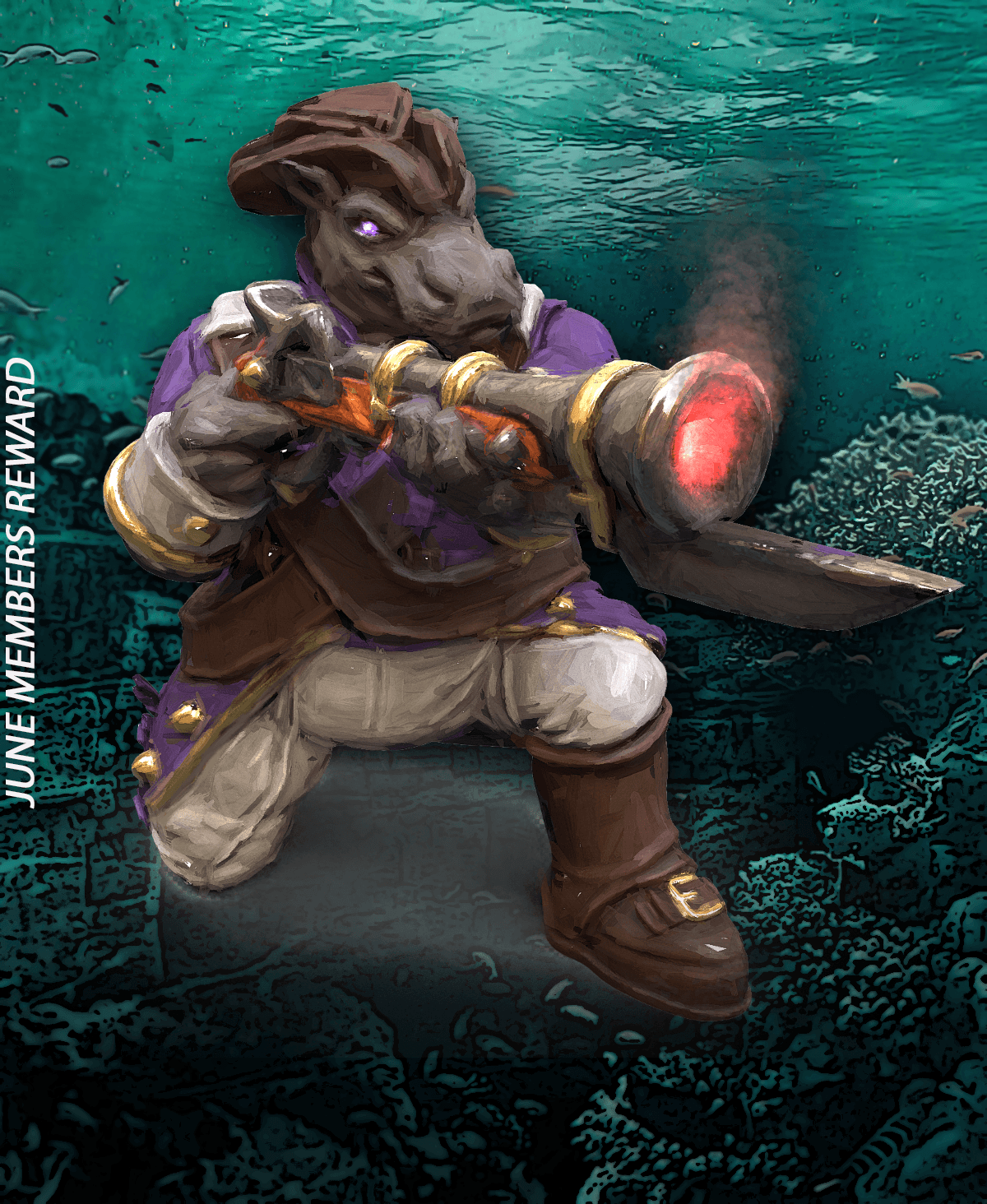 Space Pirate Hippos with Rifle 3d model