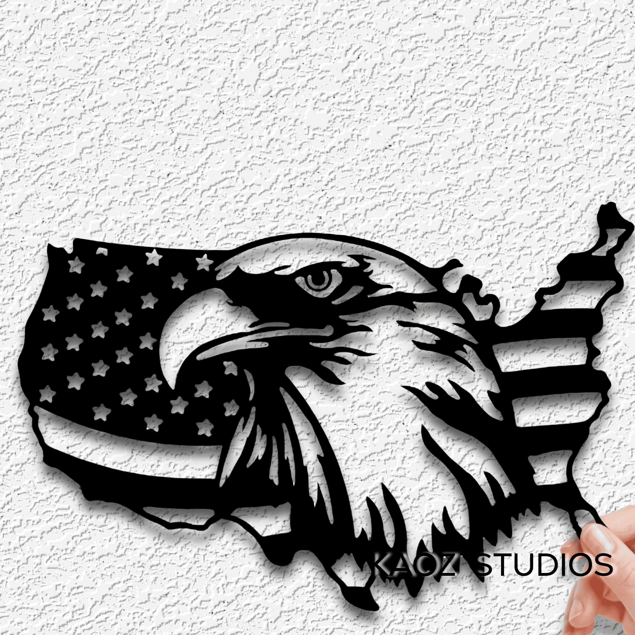 eagle wall art united states of america wall decor flag decoration 3d model