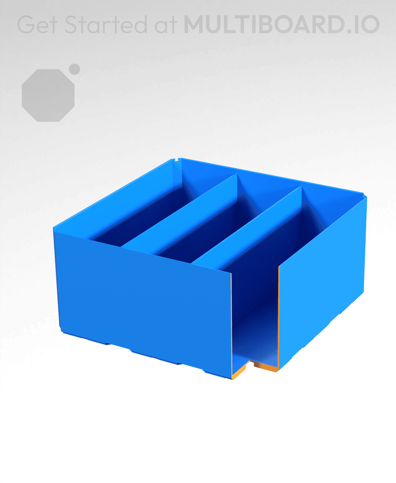 3x3x1.5 - Divided Bin - Multibin Insert 3d model