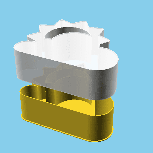 Sunny With Cloud, nestable box (v1) 3d model