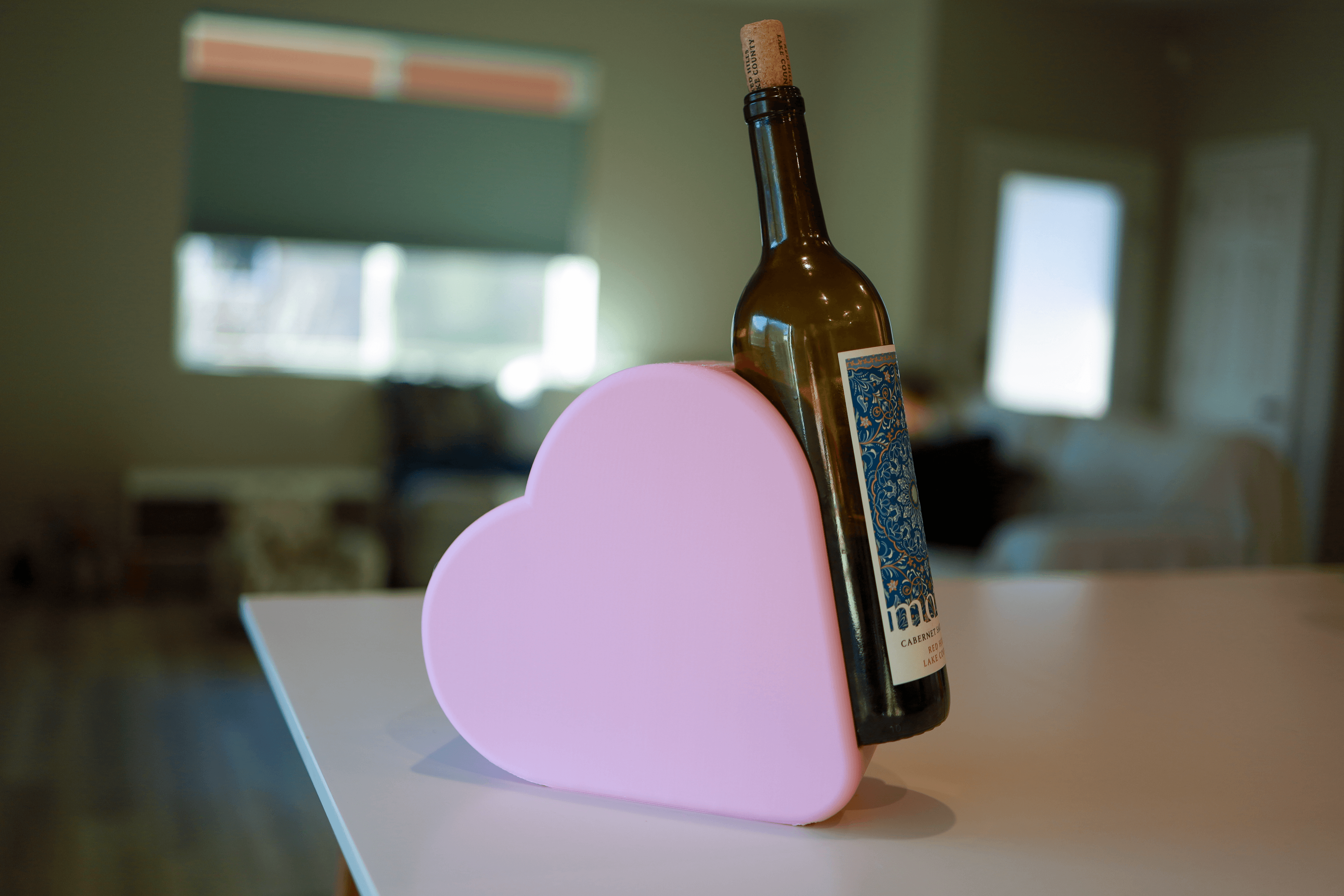 Heart Shaped Wine Bottle Holder 3d model