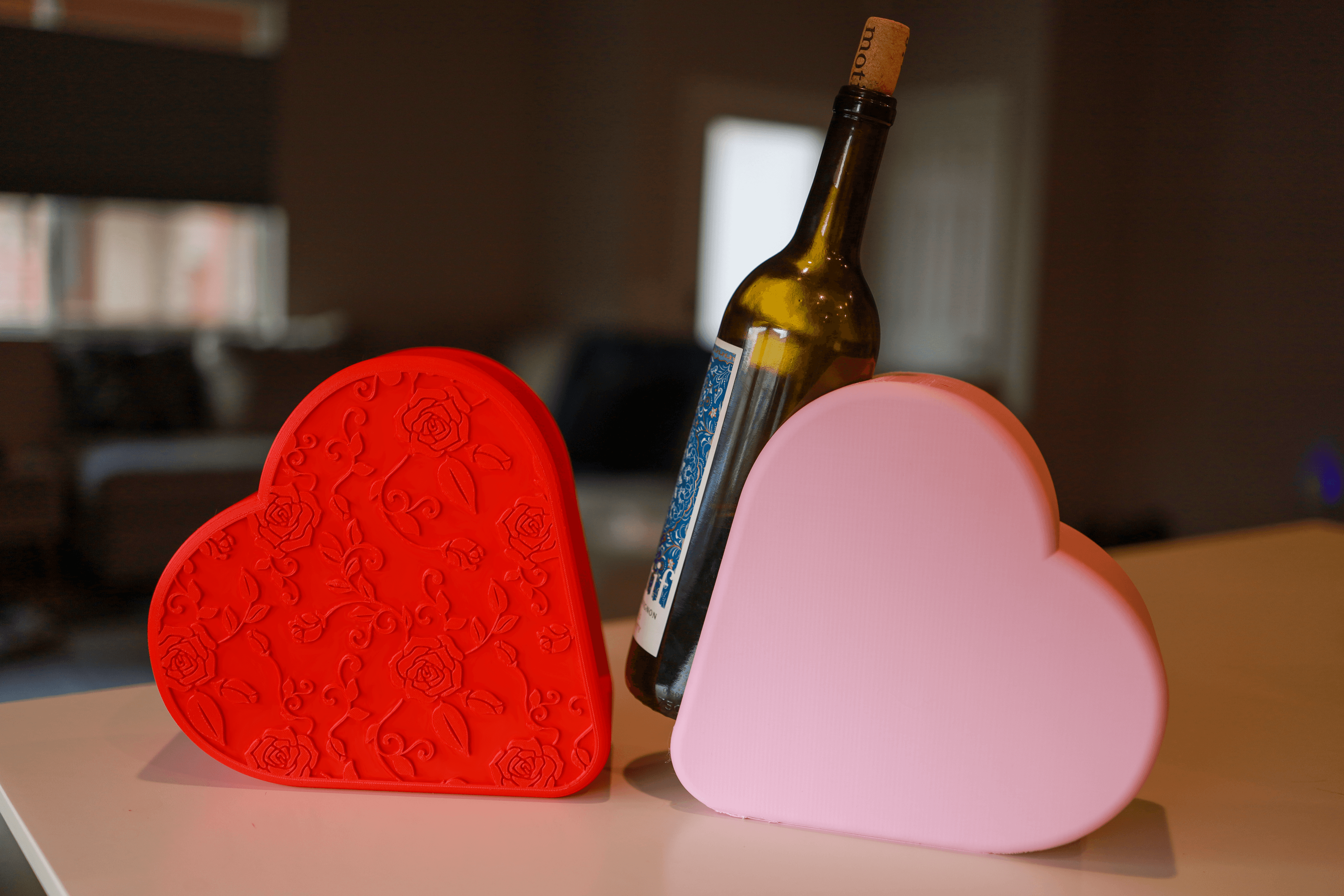 Heart Shaped Wine Bottle Holder 3d model