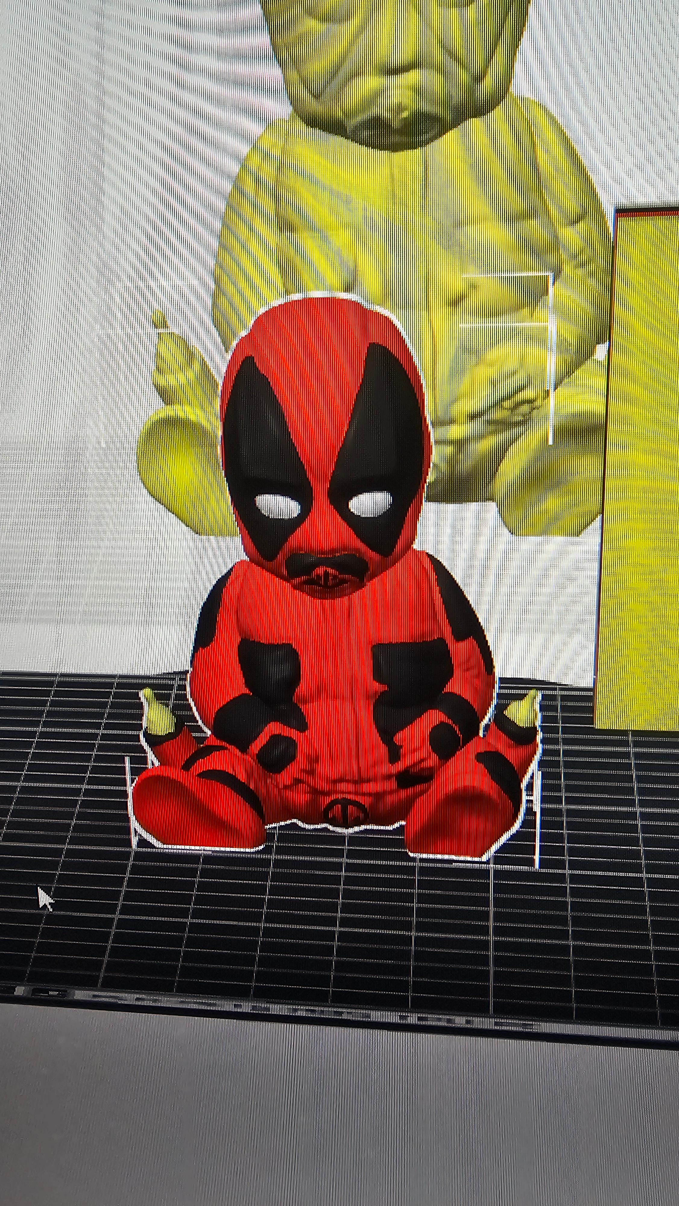 Baby Deadpool 3D Print File | Multicolor 3D (SUPPORTLESS) 3d model