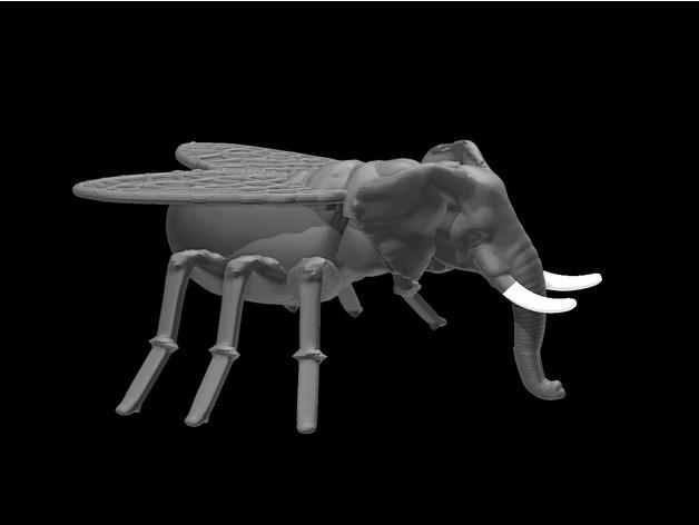 fly to elephant - aus einer Fliege, einen  Elephant gemacht... 3d model