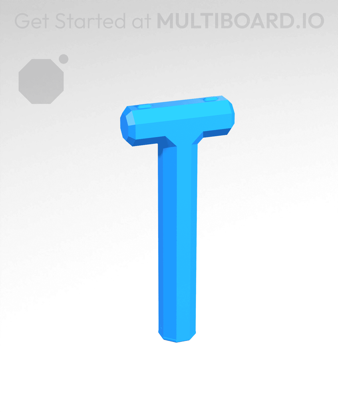 1x2H - Stacking Plate Handle 3d model