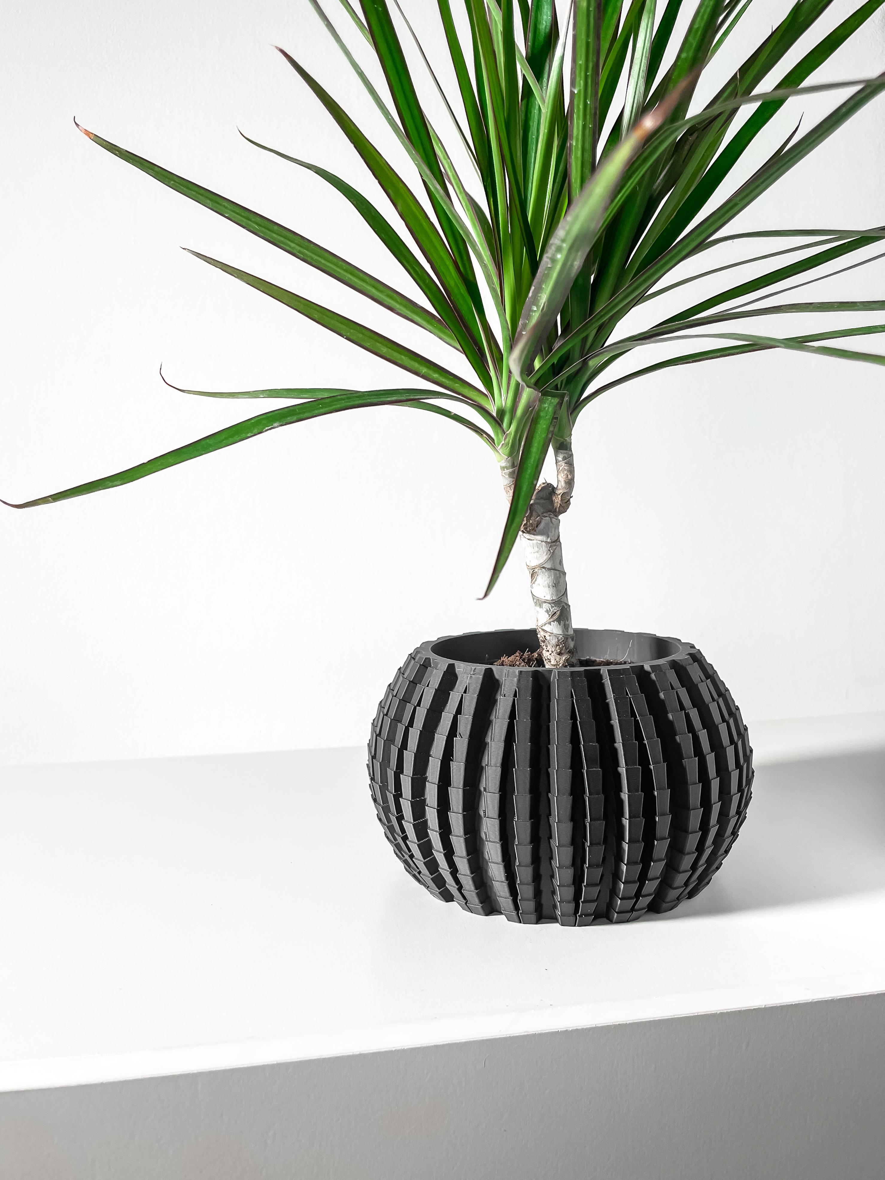 The Uralo Planter Pot with Drainage Tray & Stand Included | Modern and Unique Home Decor 3d model