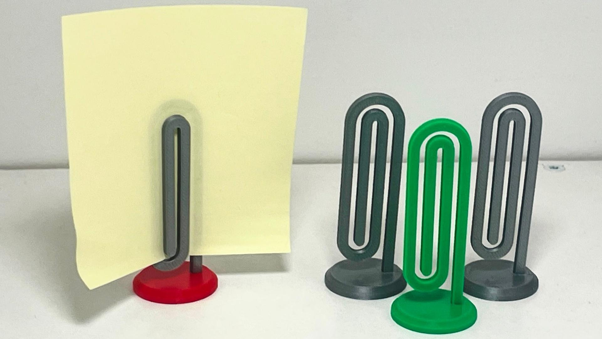 Paperclip Note Stand 3d model