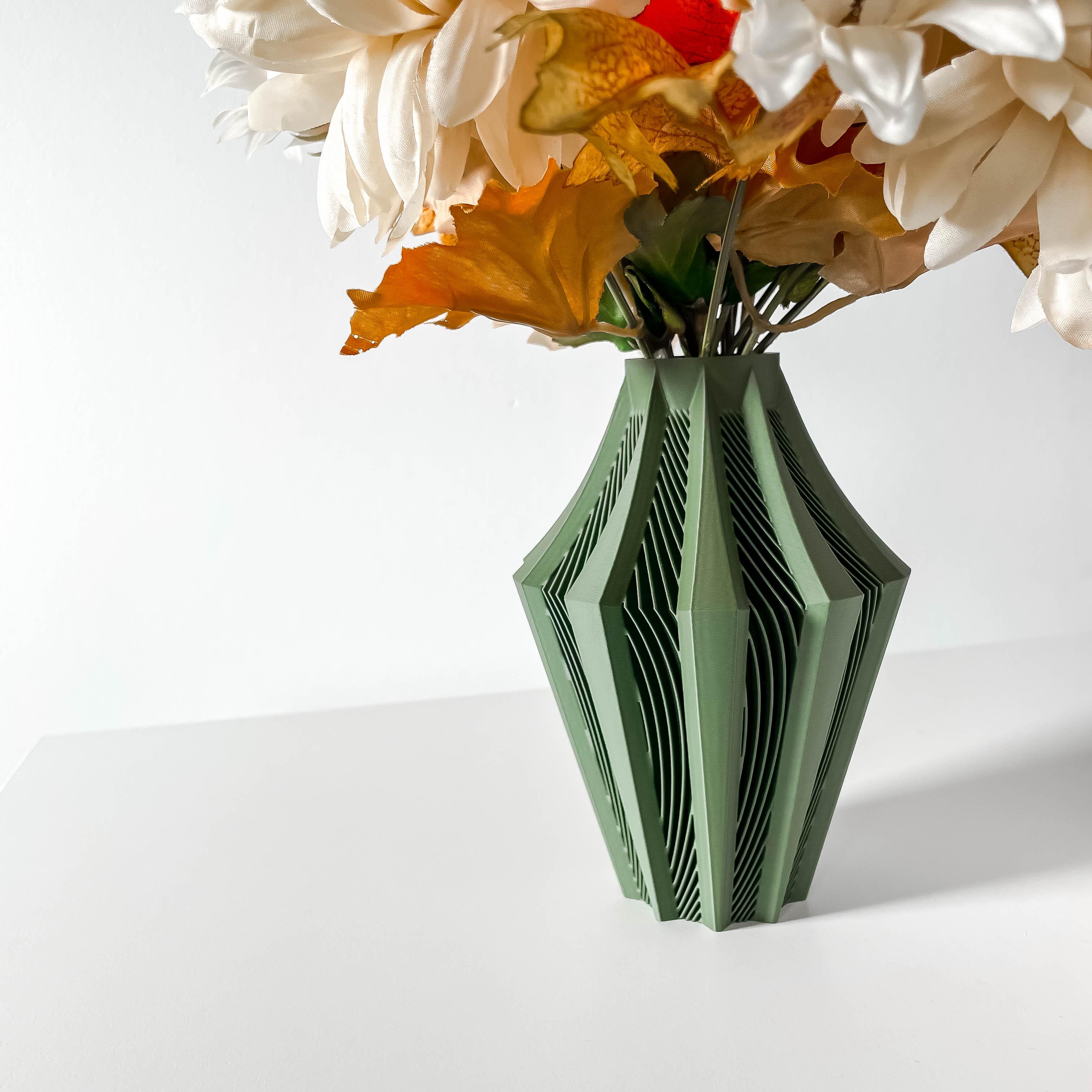 The Walo Vase, Modern and Unique Home Decor for Dried and Preserved Flower Arrangement  | STL Fil 3d model